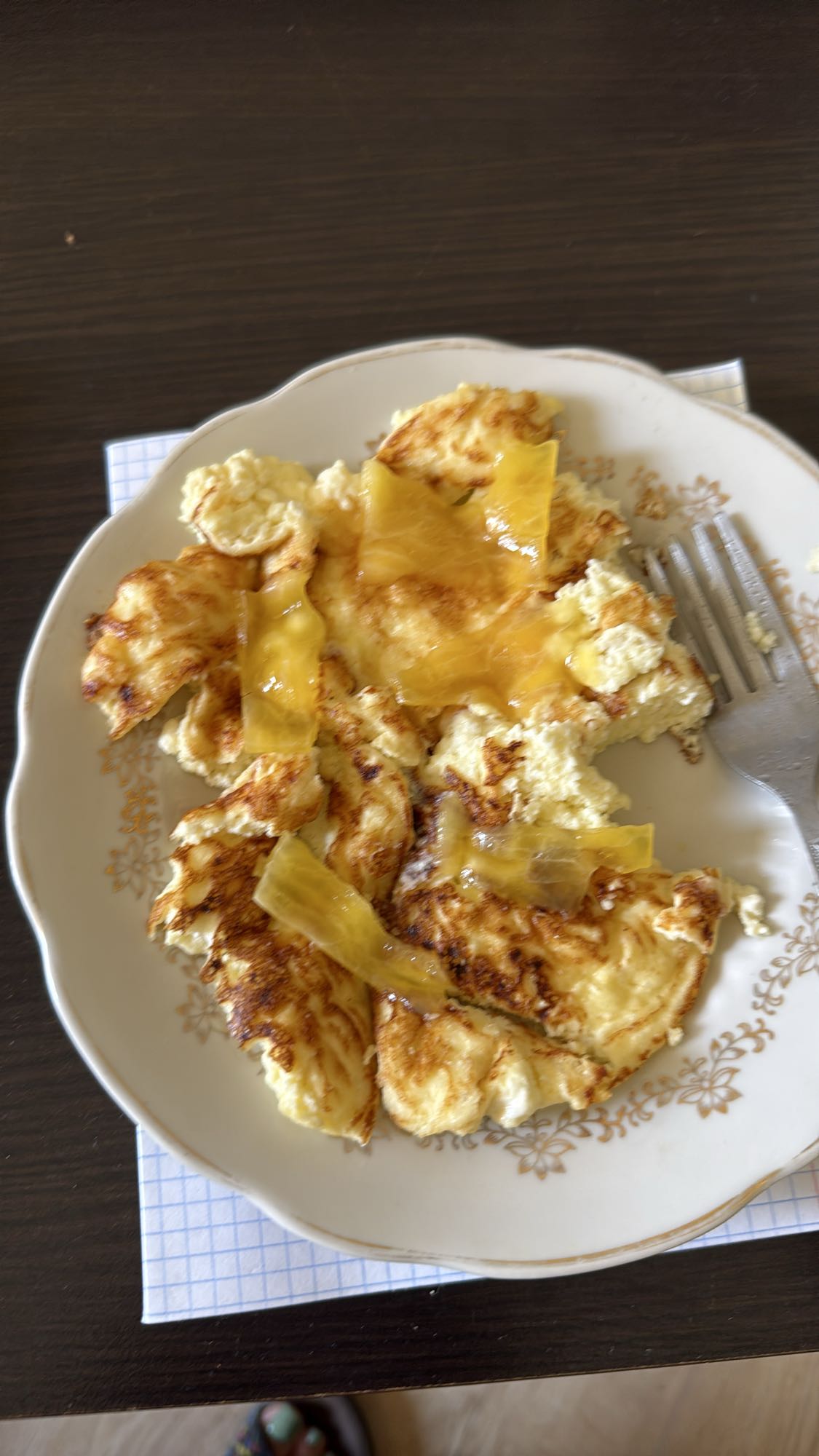 яичница с сыром