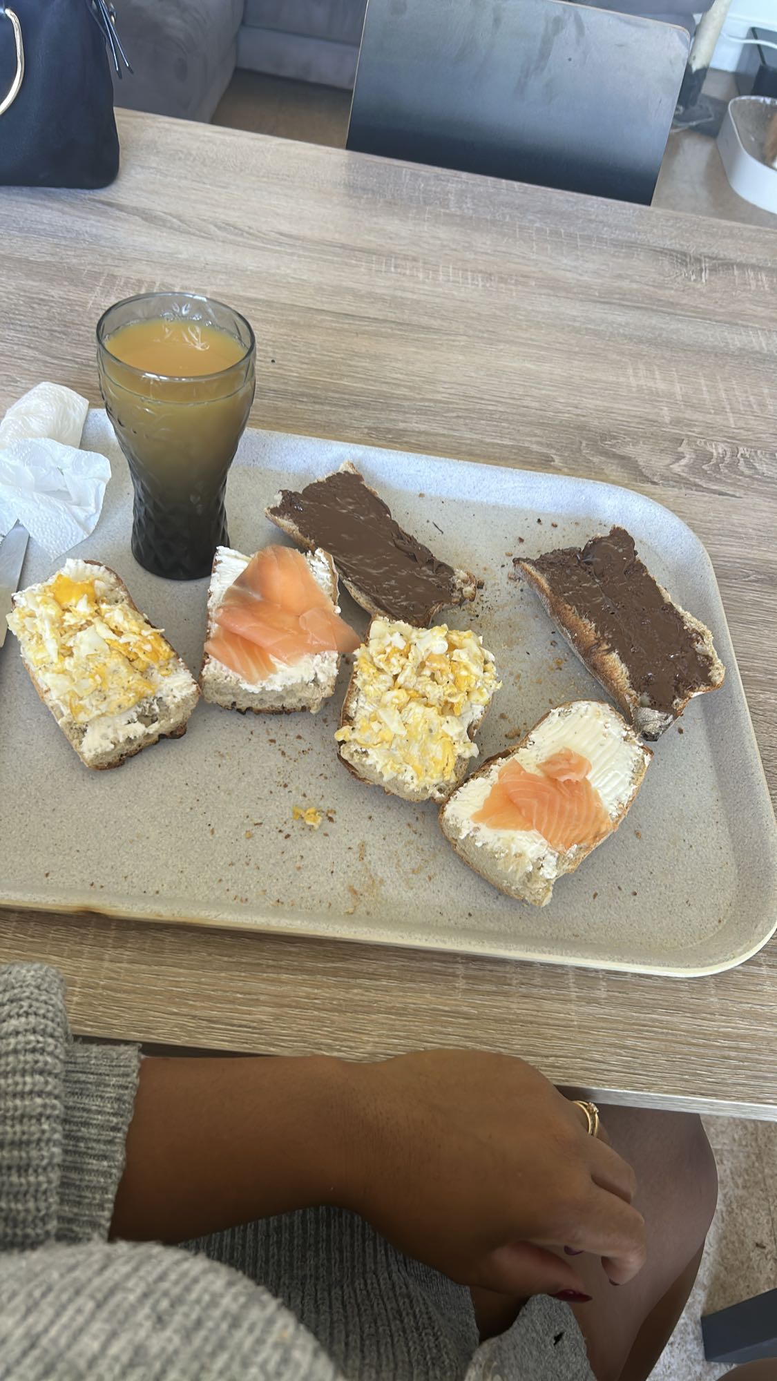 Tartines variées brunch