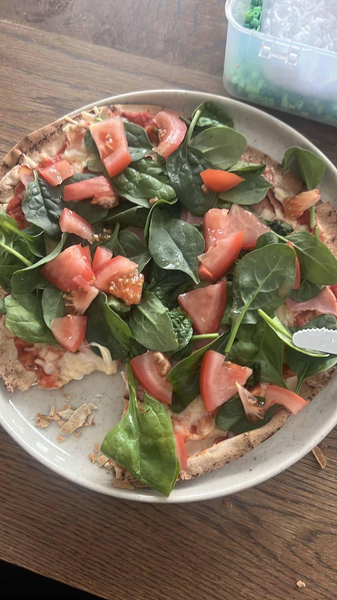 Grönsakspizza tunnbröd