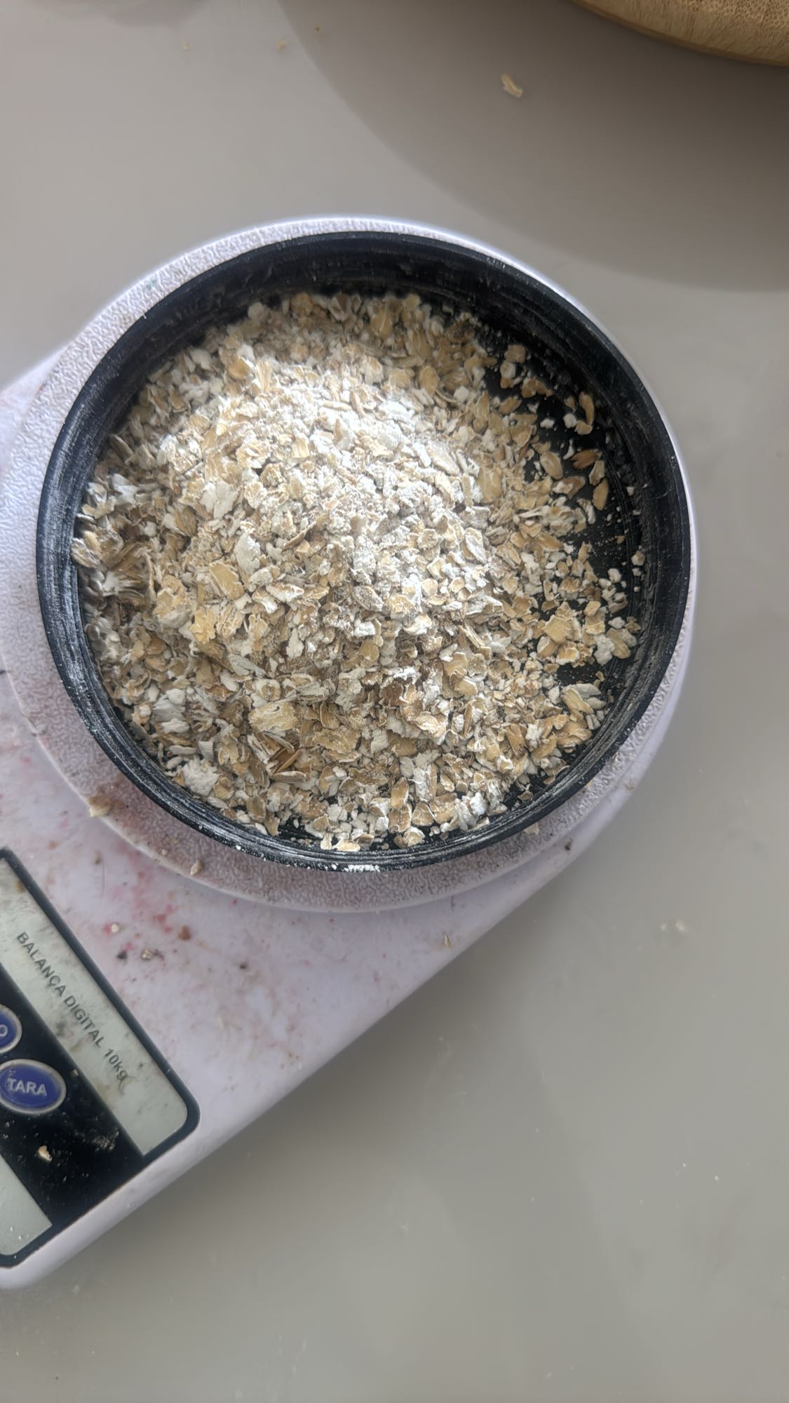 Aveia na balança