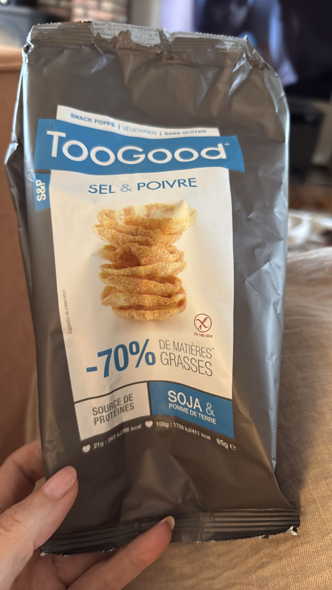 Soja chips zout & peper