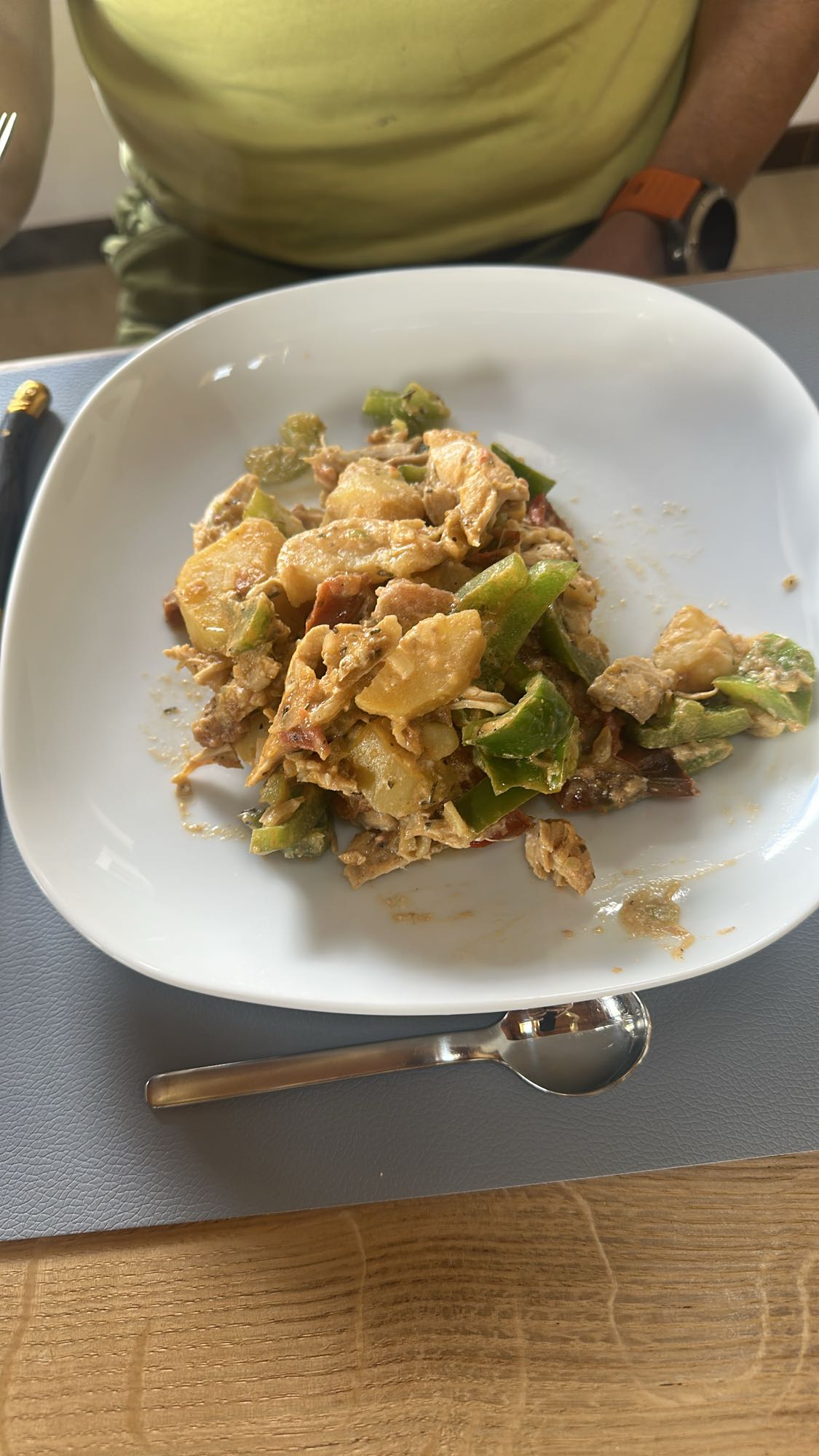 Chicken potato stir fry