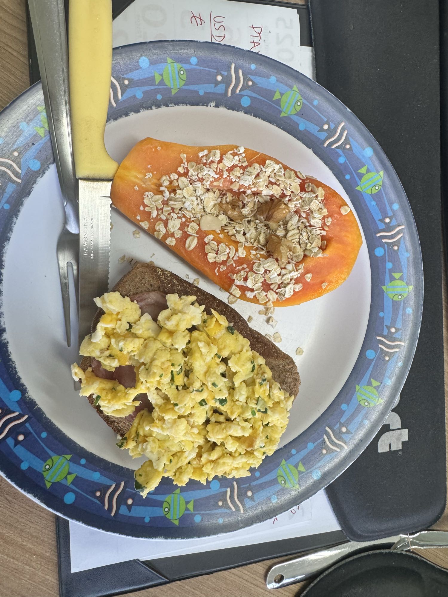 Café saudável com papaia