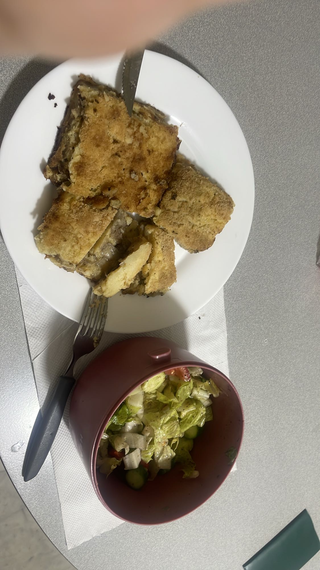 Moussaka with side salad
