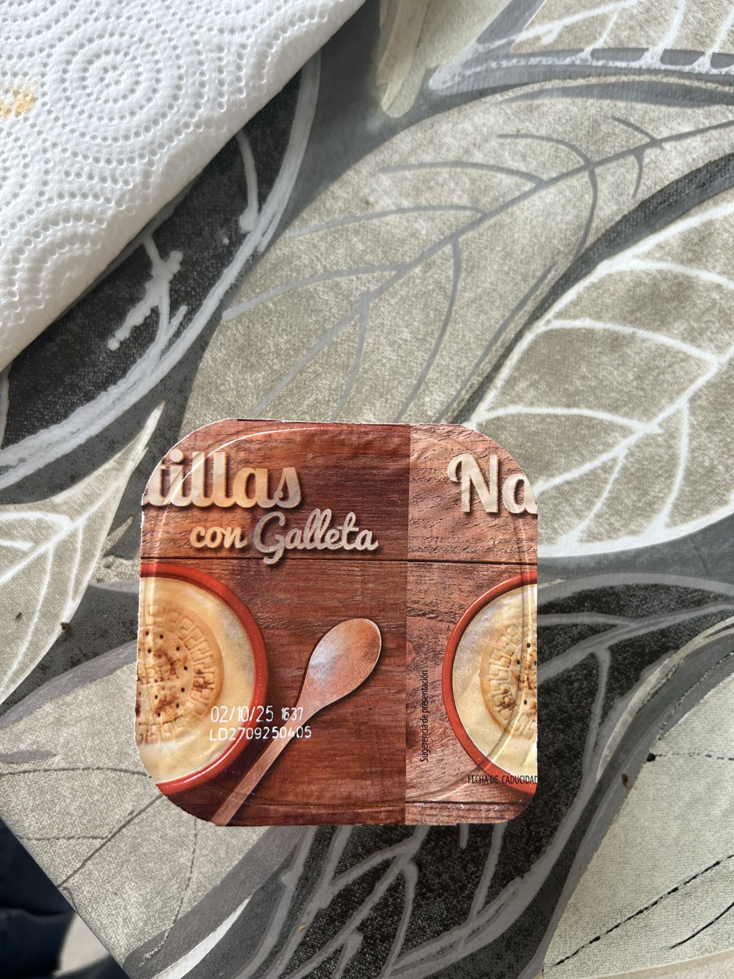 Natillas con galleta