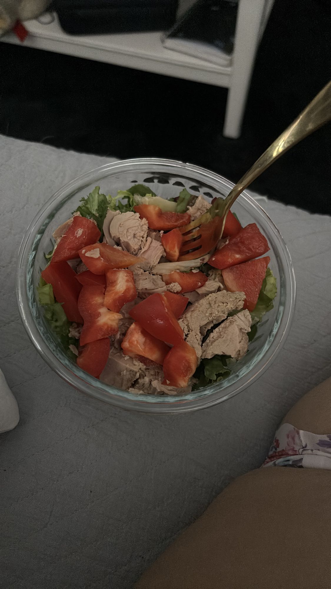 Sałatka z tuńczykiem i papryką