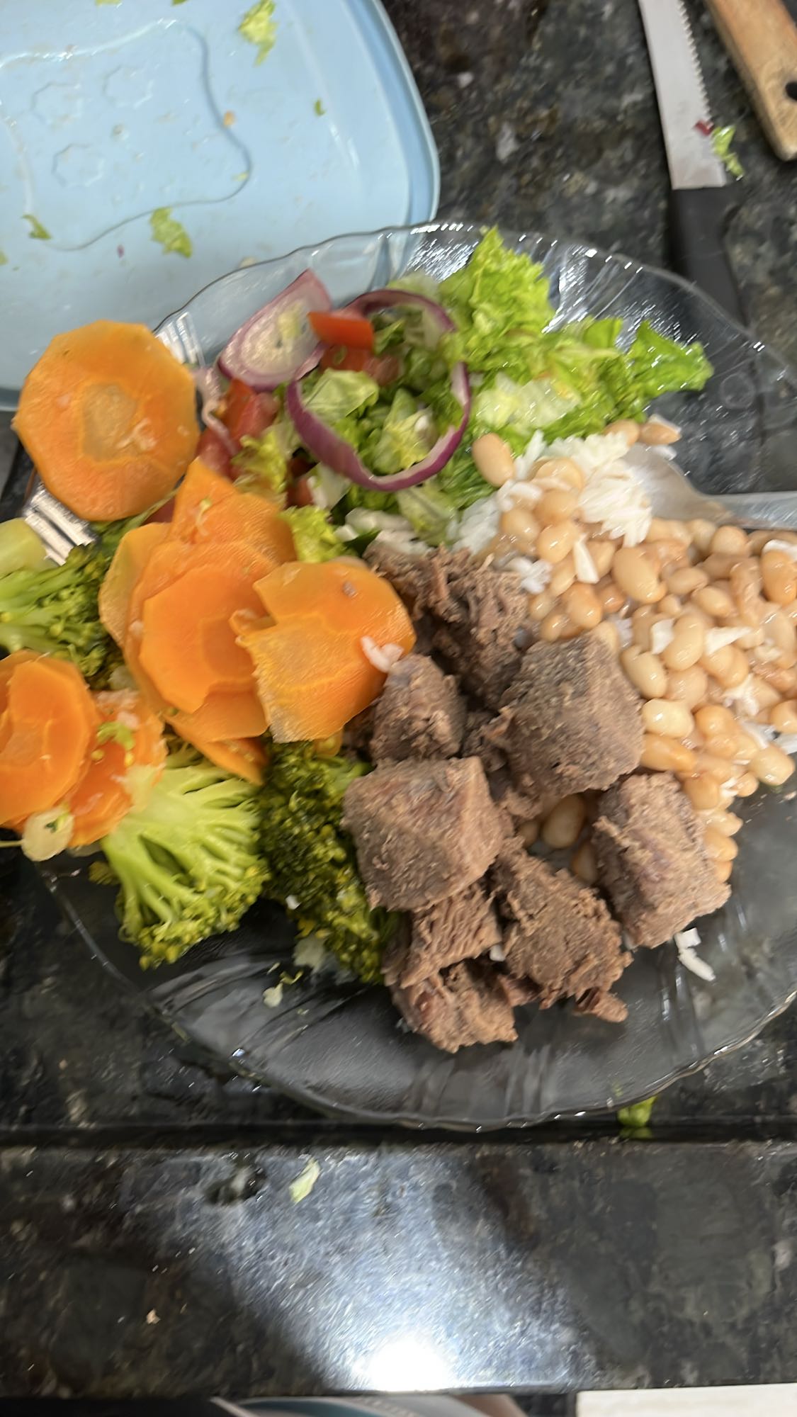 Prato saudável com carne