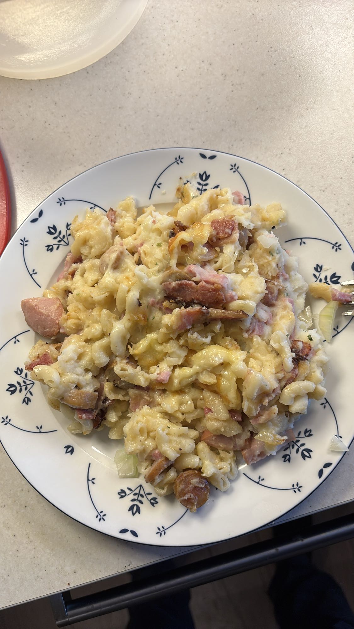 Pølsegrateng med ost