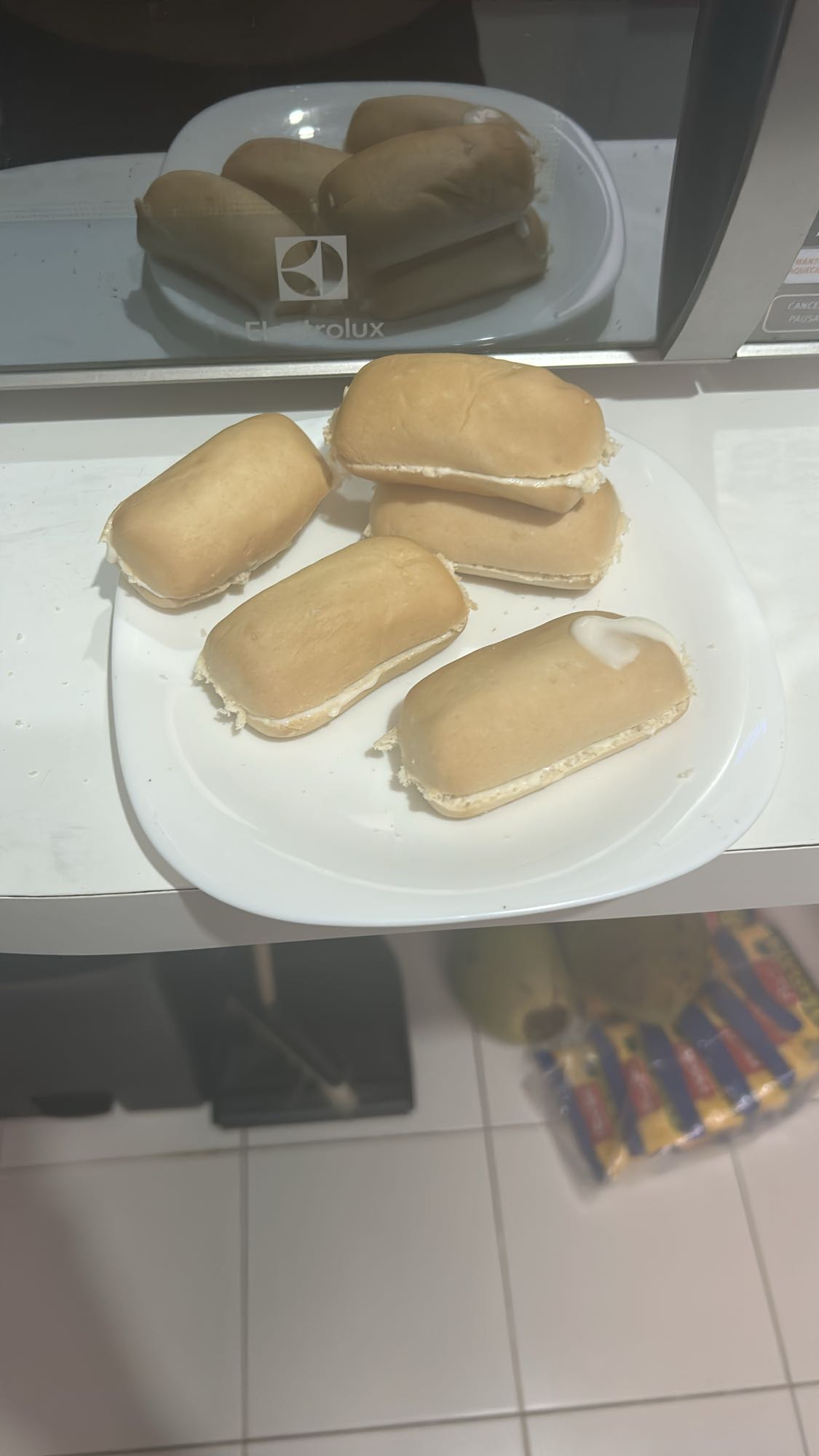 Pãezinhos com creme