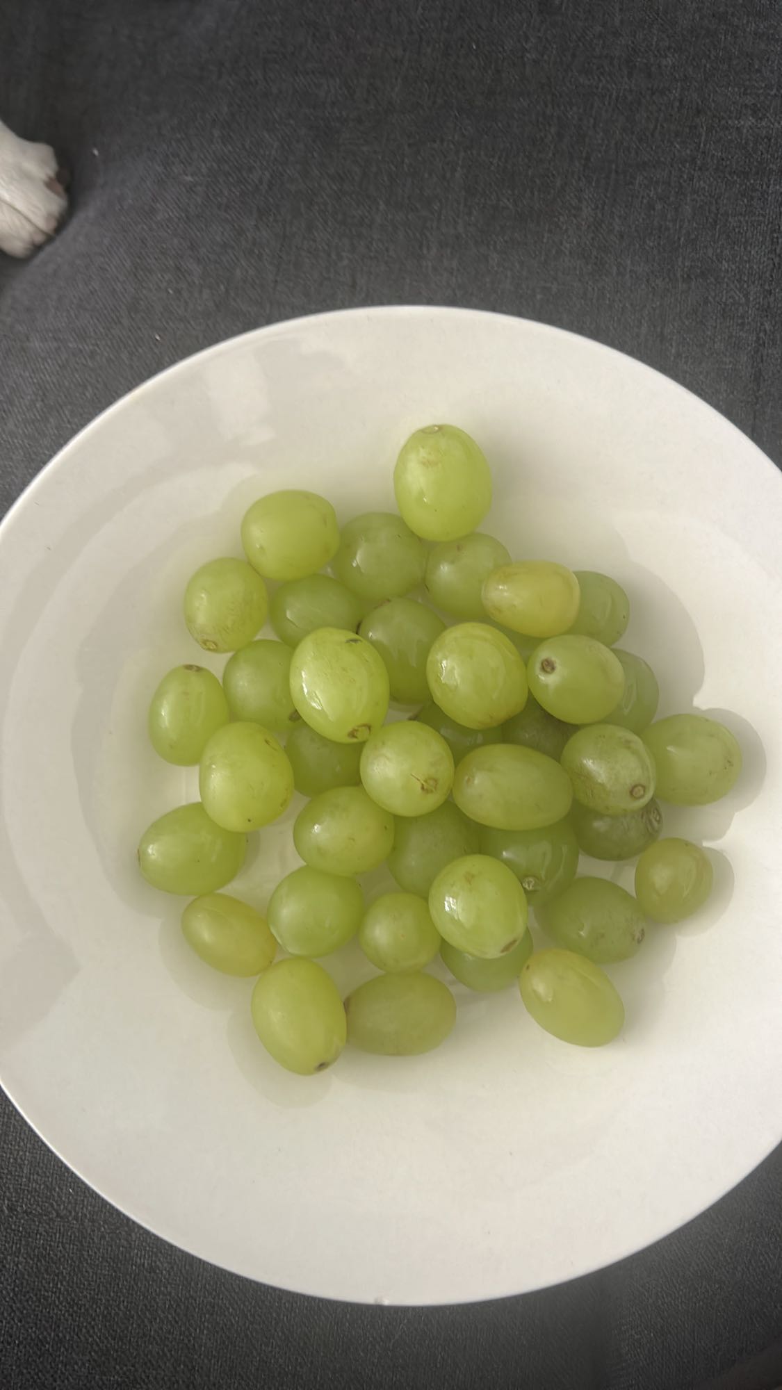 Uvas verdes frescas