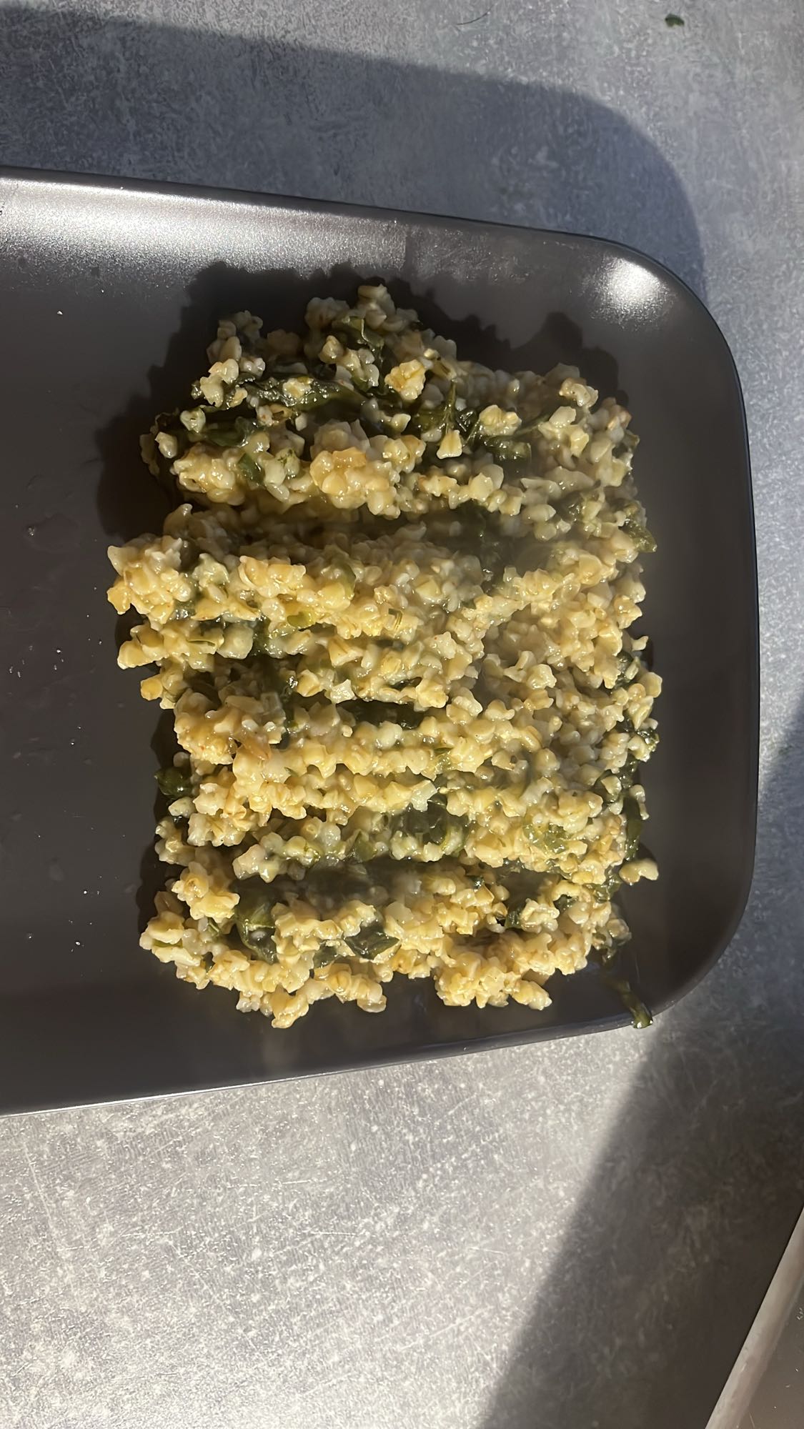 Spinach Bulgur Pilaf