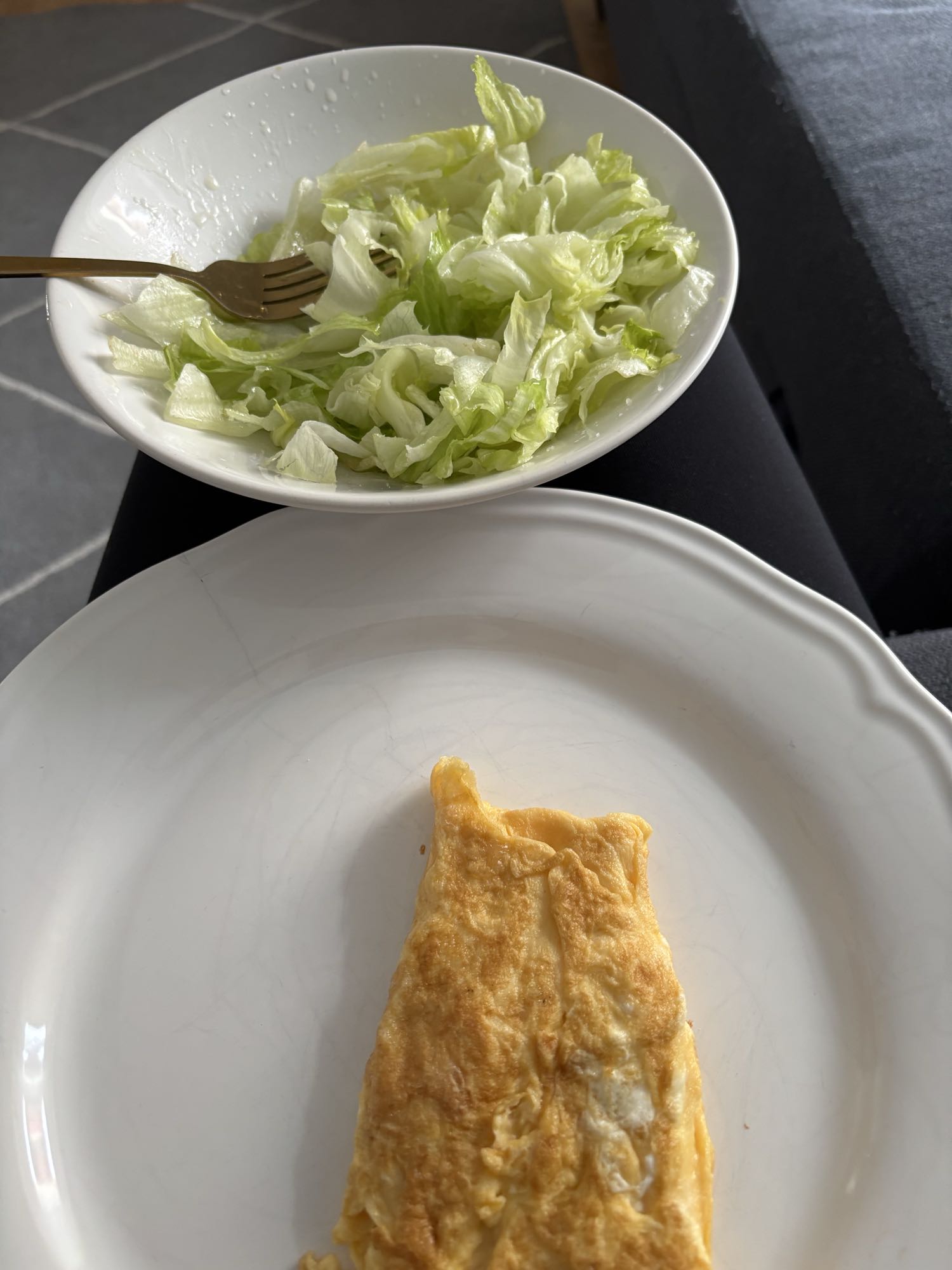 Tortilla con lechuga