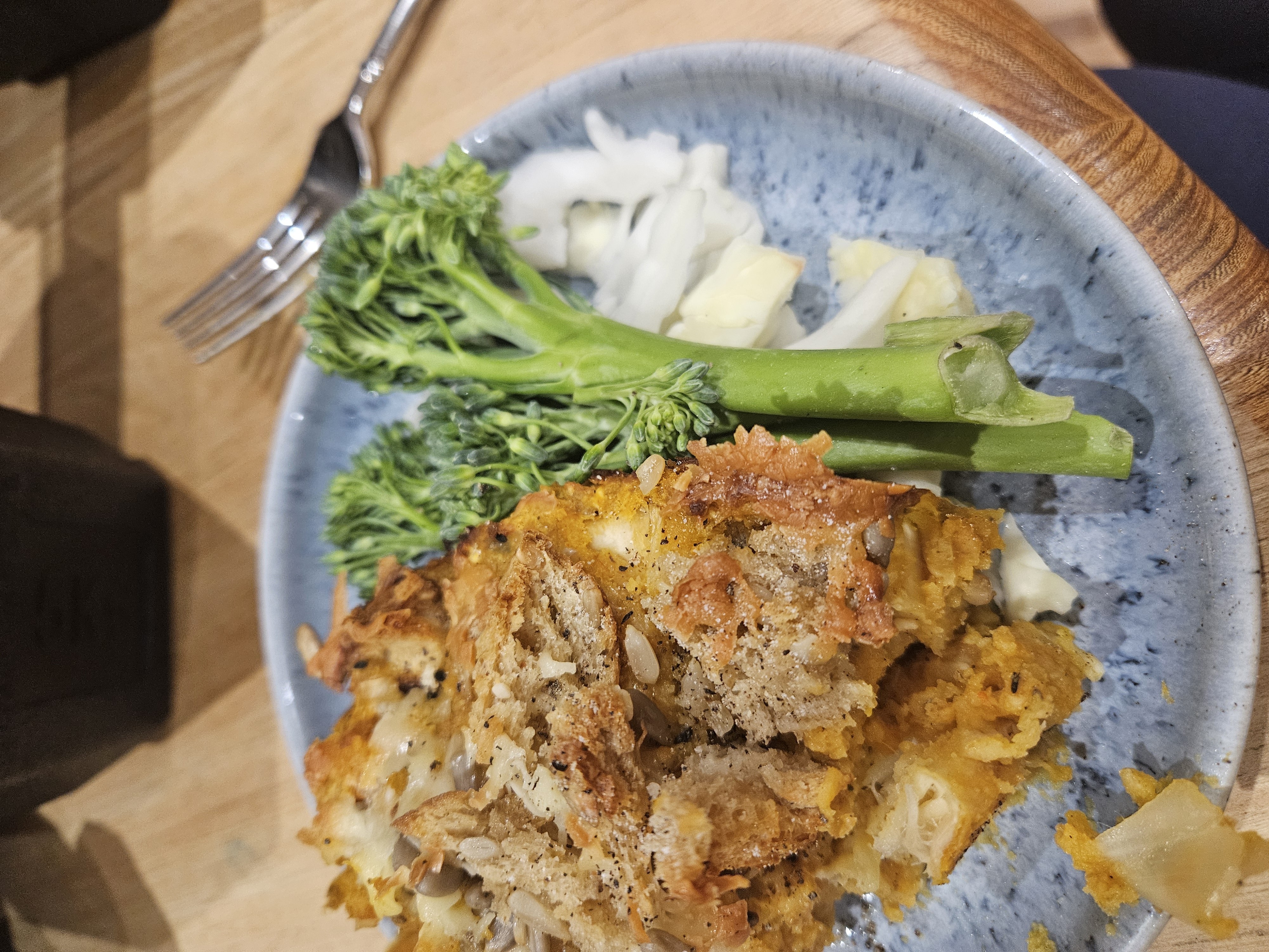 Veggie bake with greens