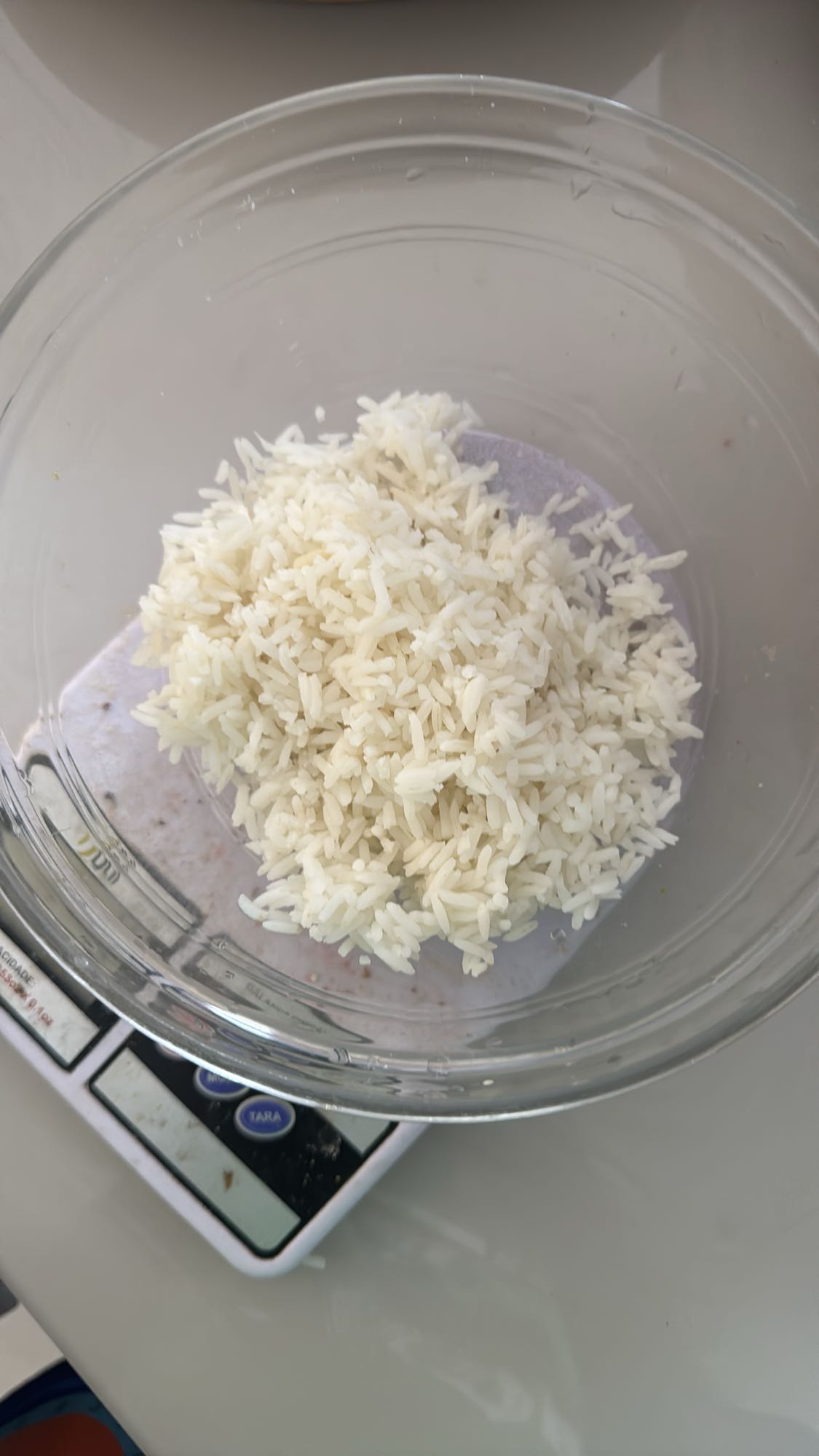Arroz branco cozido