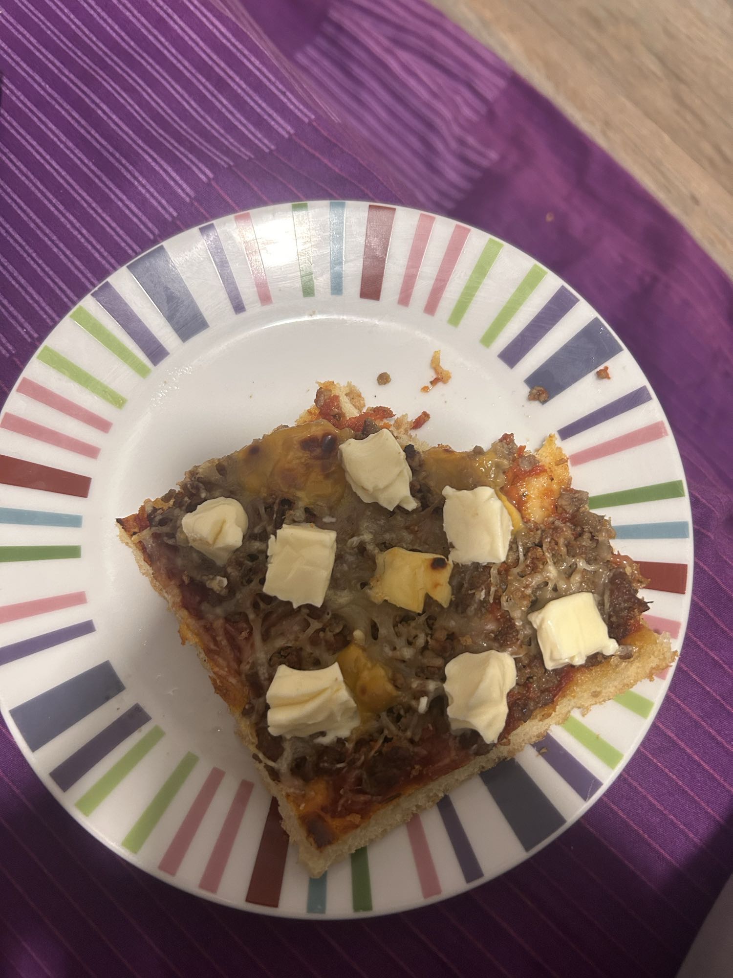 Pizza maison carrée