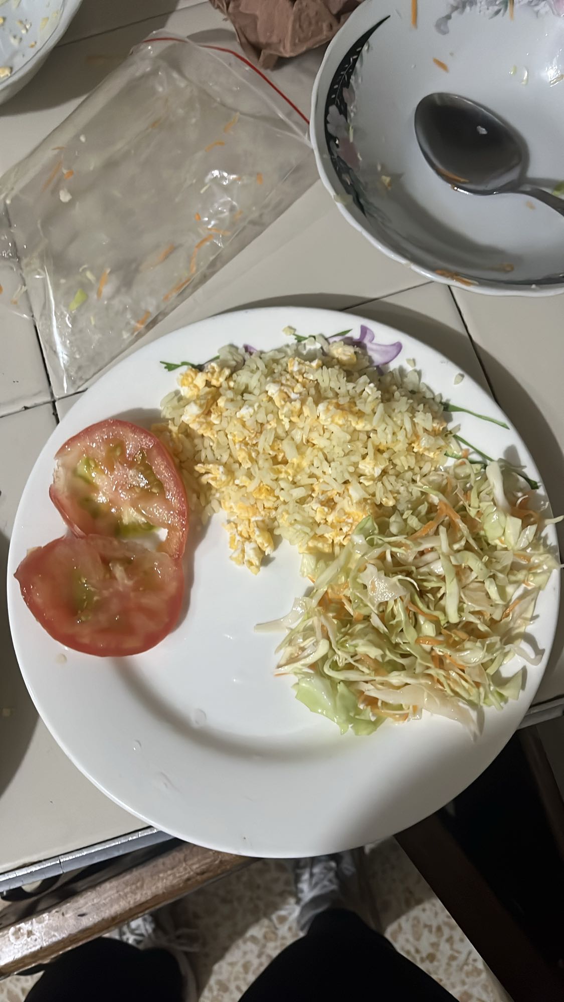 Arroz con ensalada