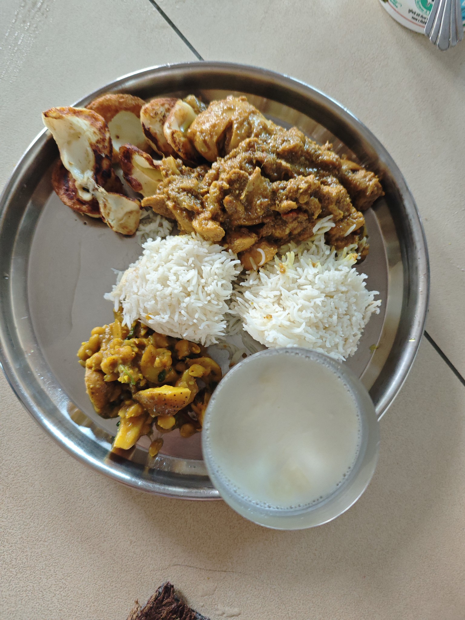 Indian rice thali