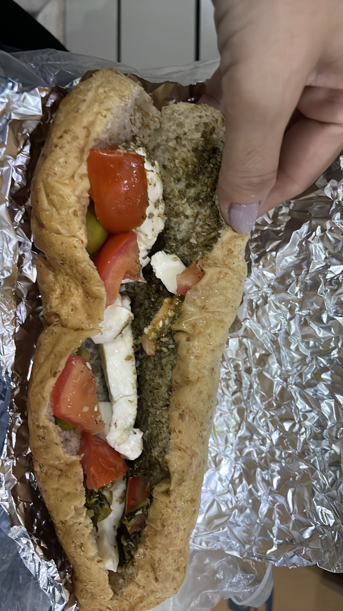 Feta Tomato Herb Sandwich