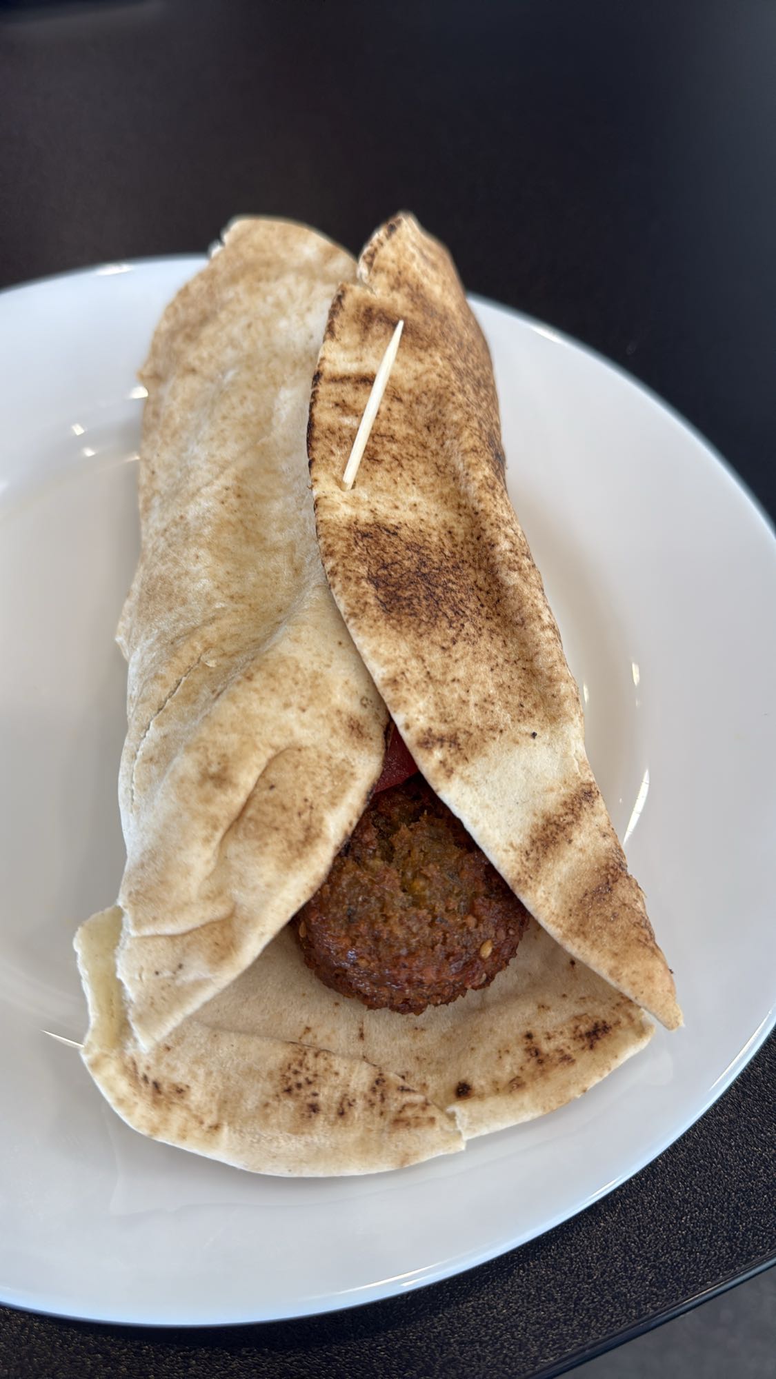 Falafel pita wrap