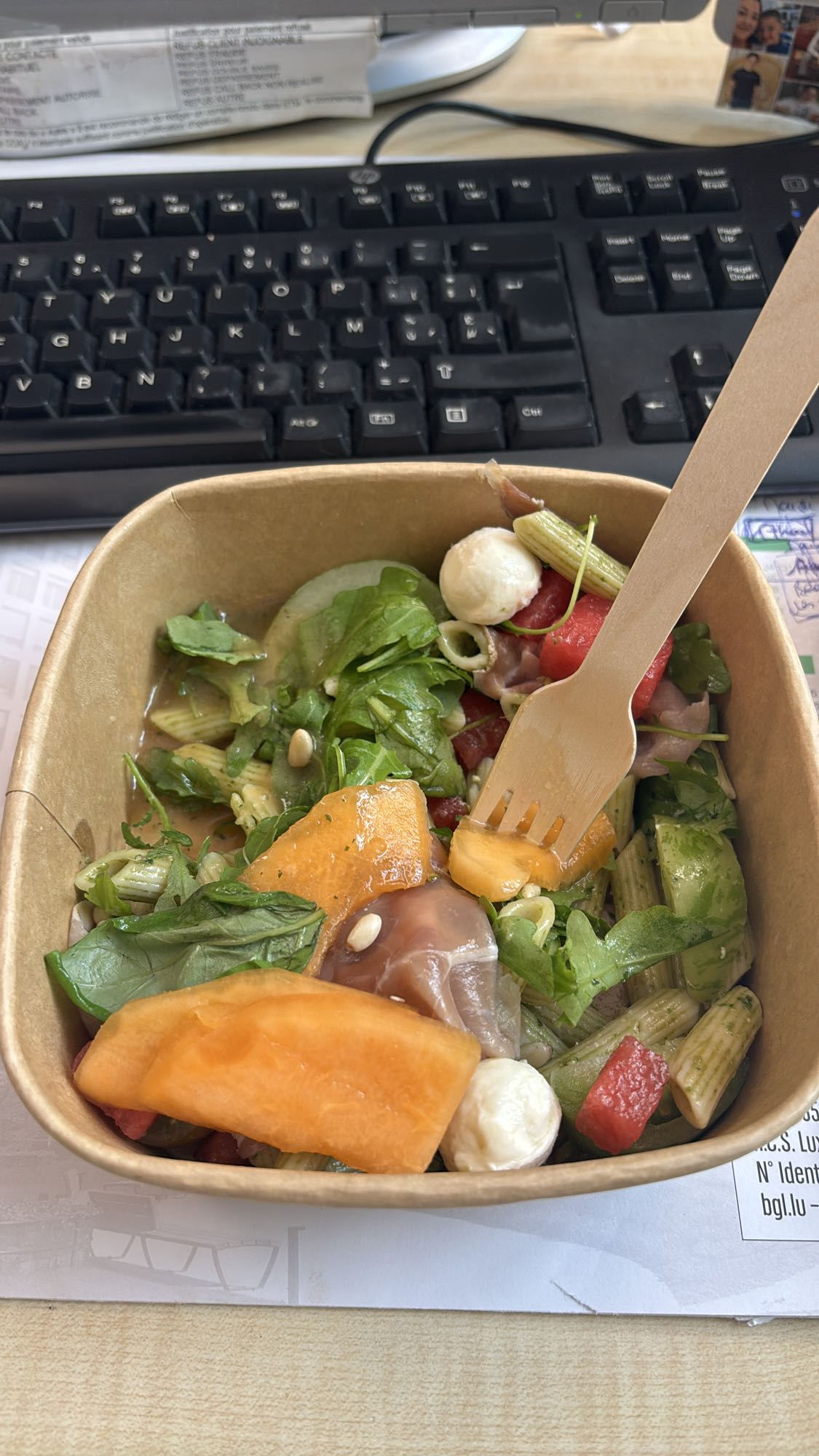 Salade melon jambon cru