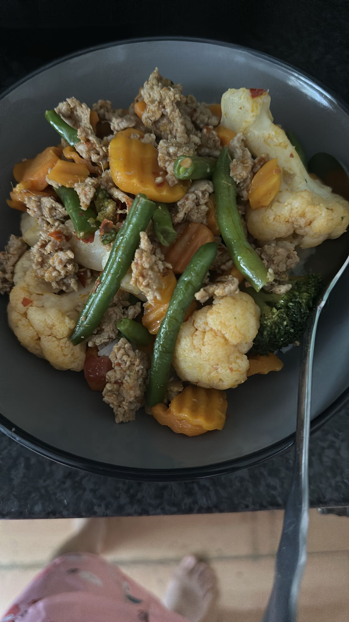 Gemüse mit Hackfleisch