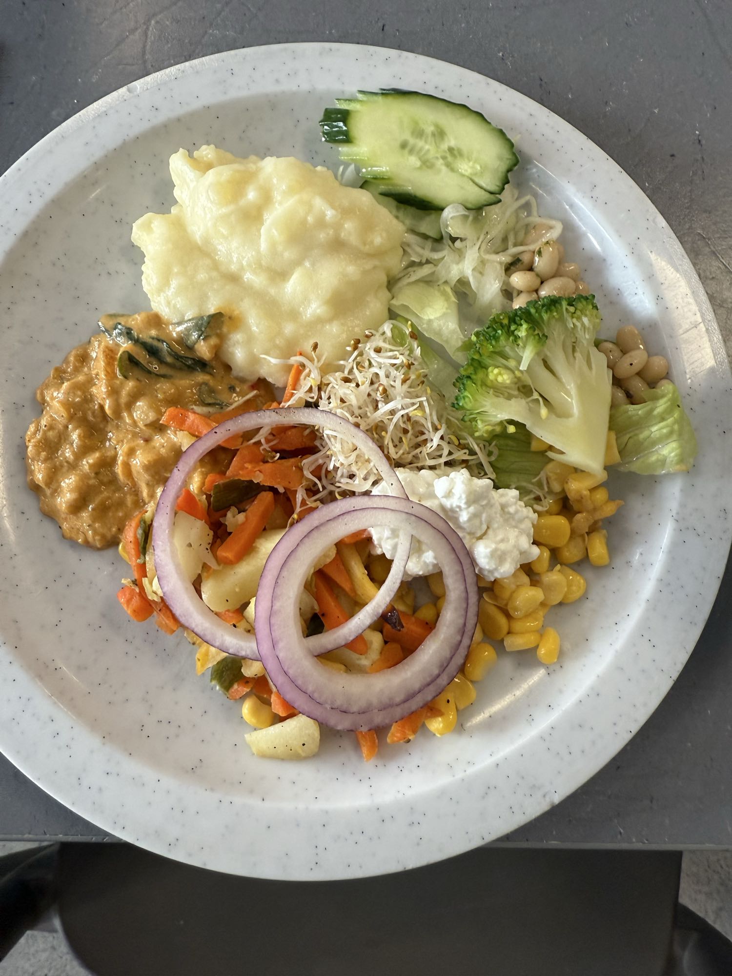 Blandad vegetarisk tallrik