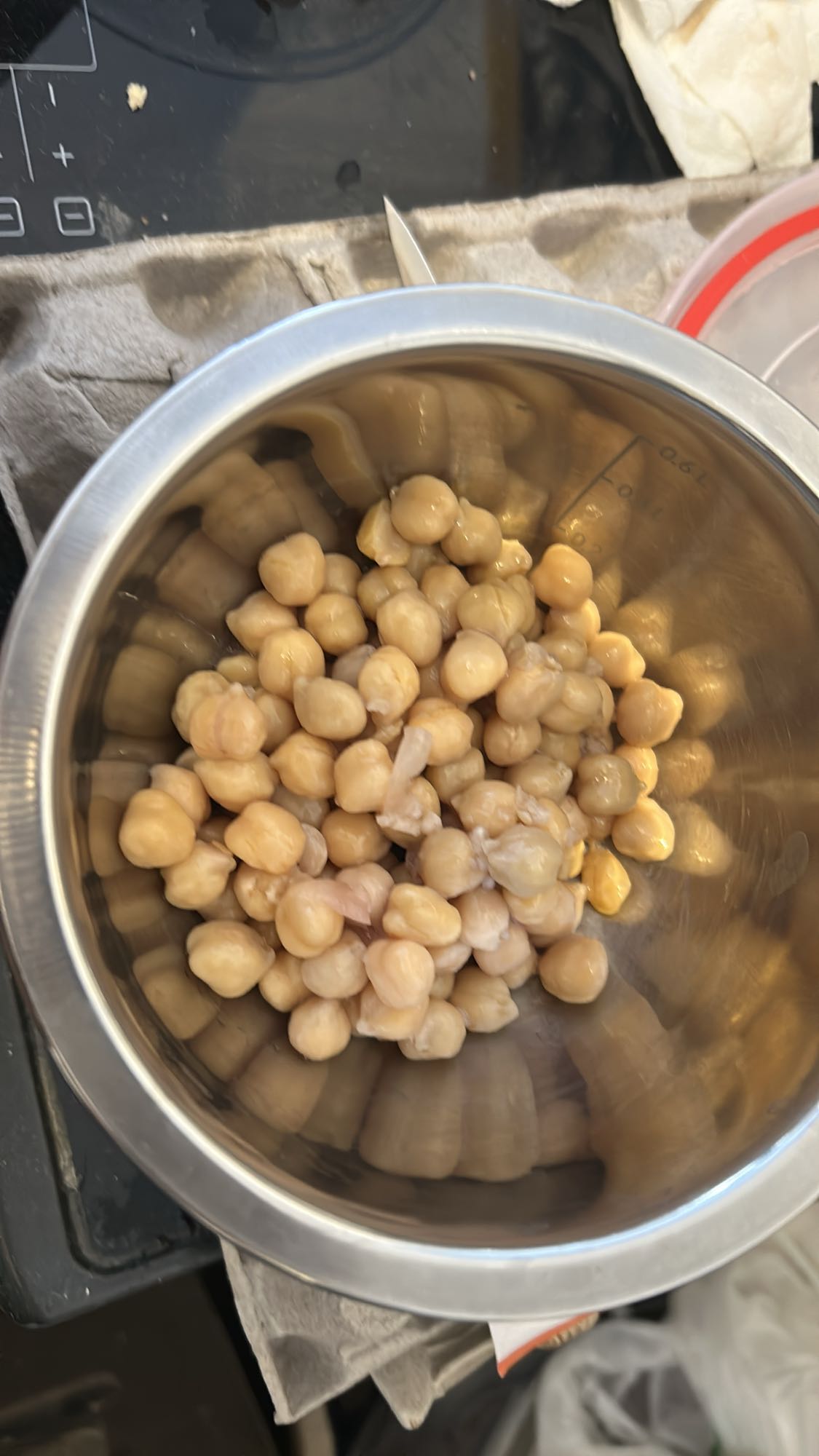 Pois chiches en vinaigrette et à l’ail