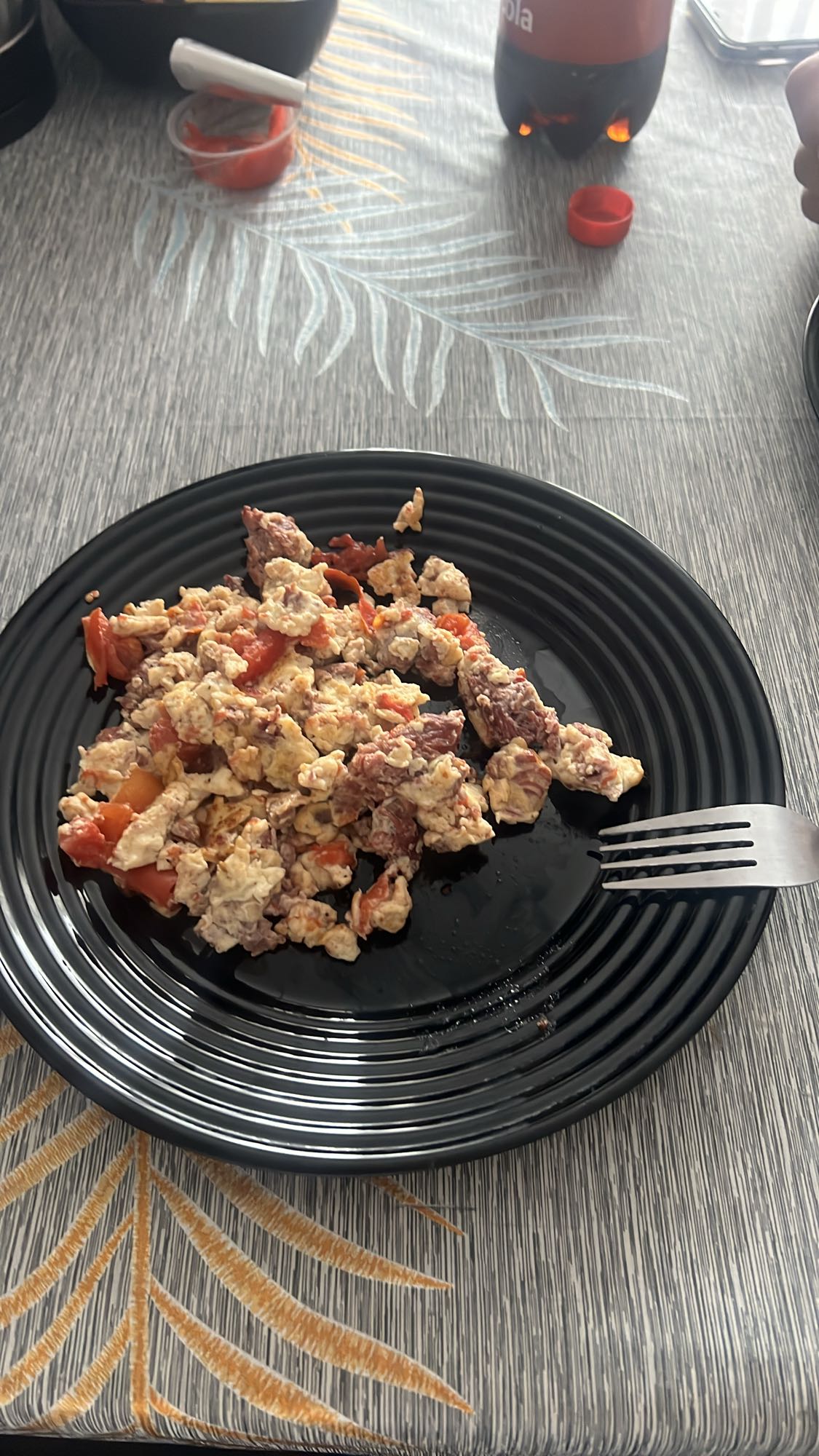 яичница с говядиной