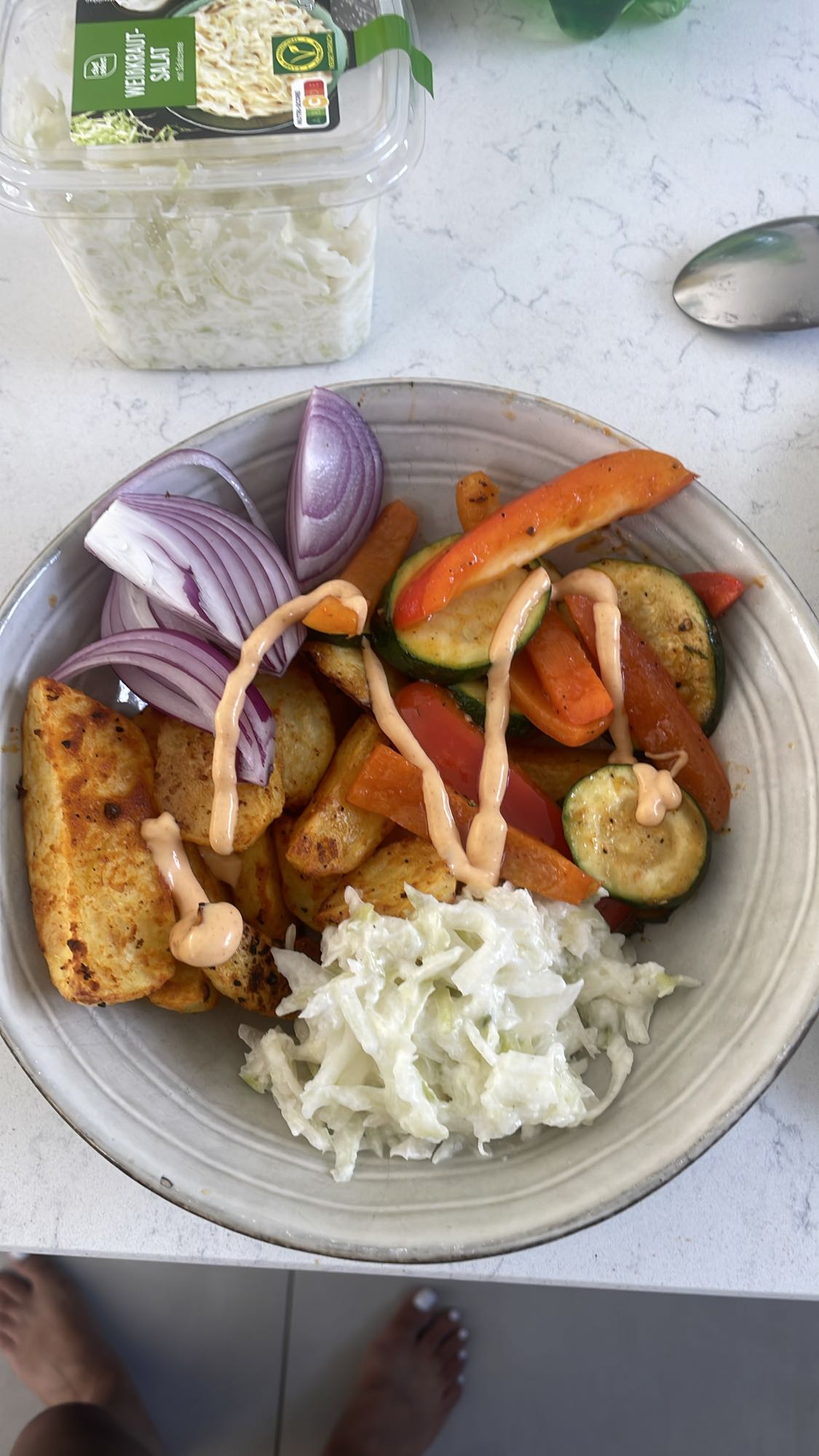 Groentebowl met aardappel