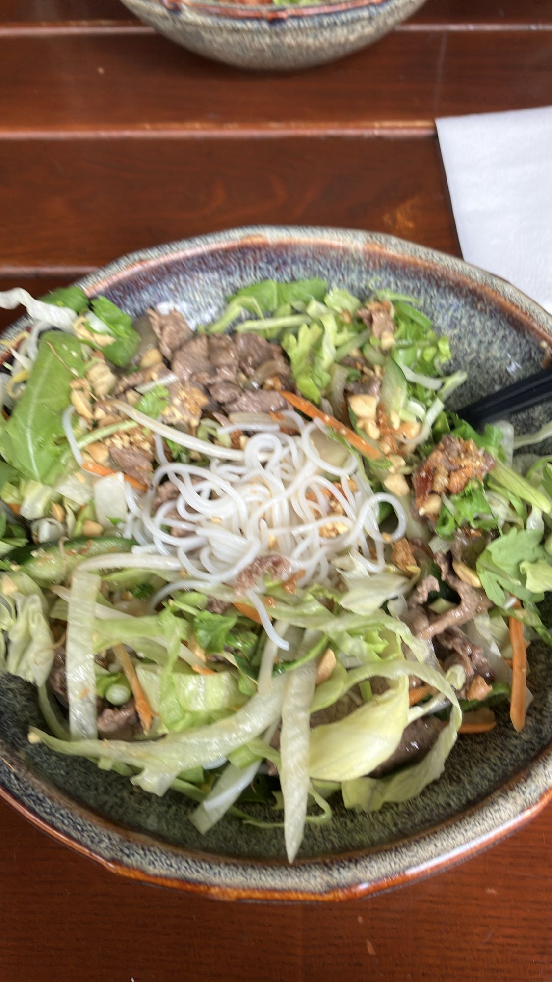 Salada vietnamita com carne