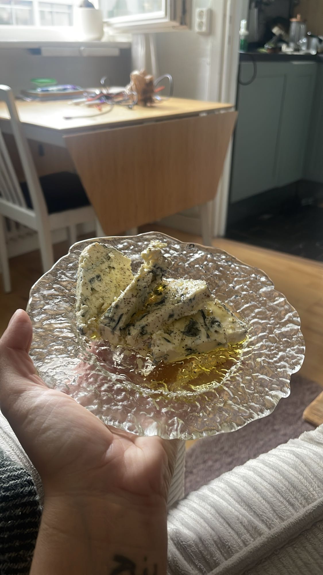 Blåmögelost med olivolja