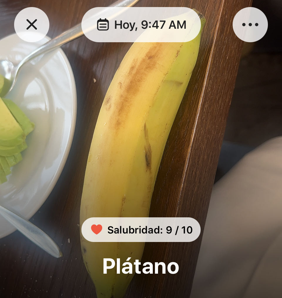 Plátano con aguacate