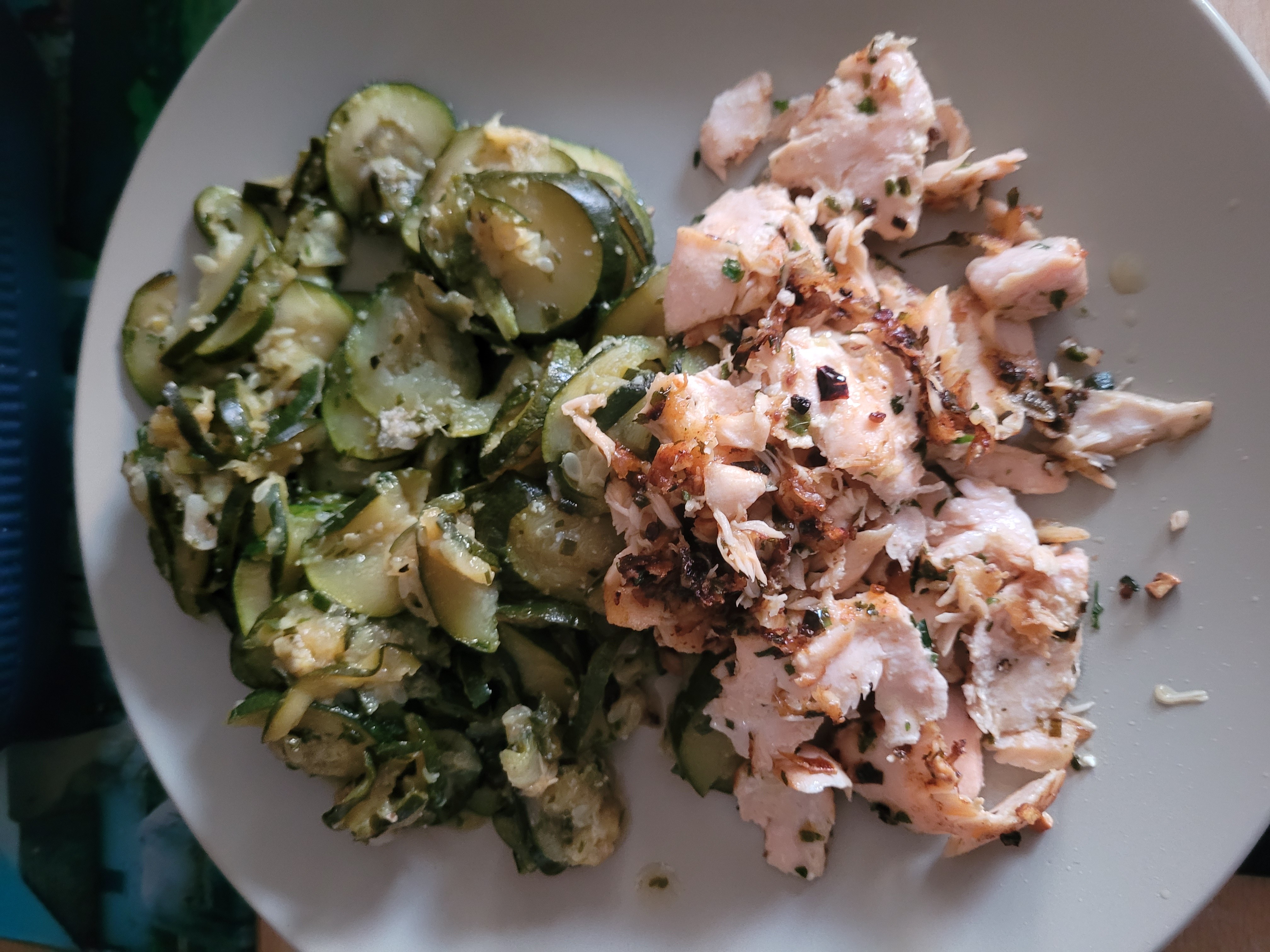 Poulet et courgettes