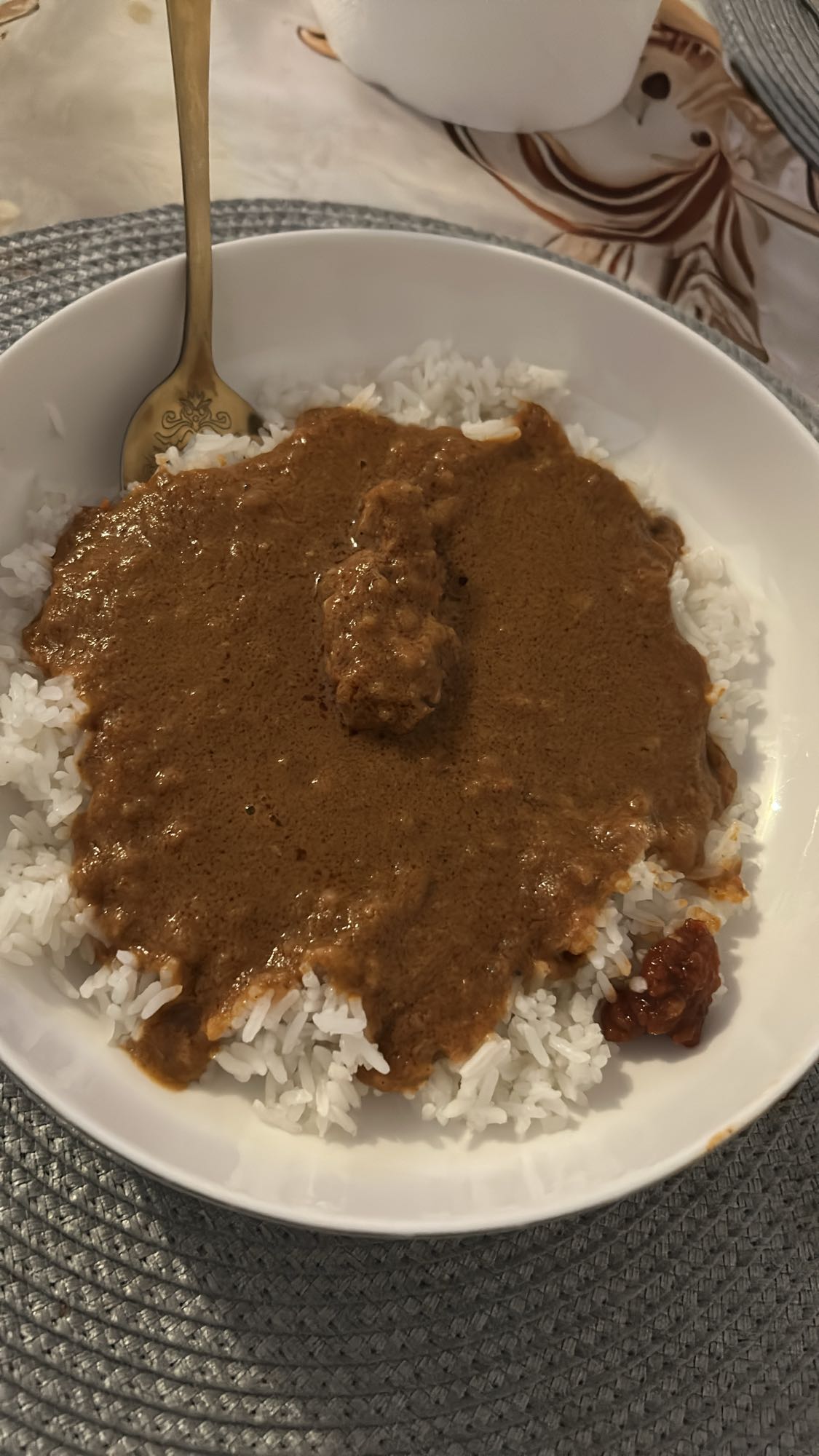 Riz au curry de poulet