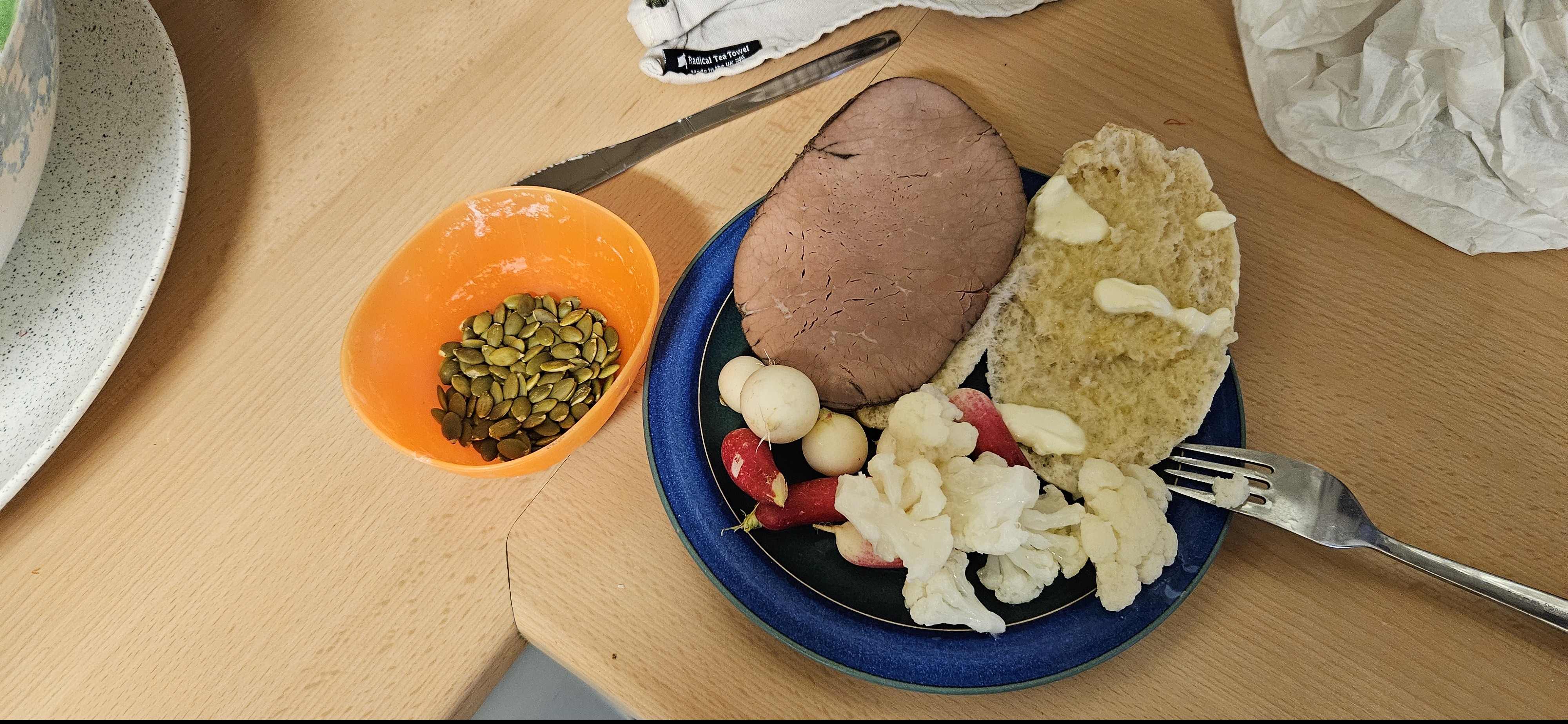 Roast beef veggie plate