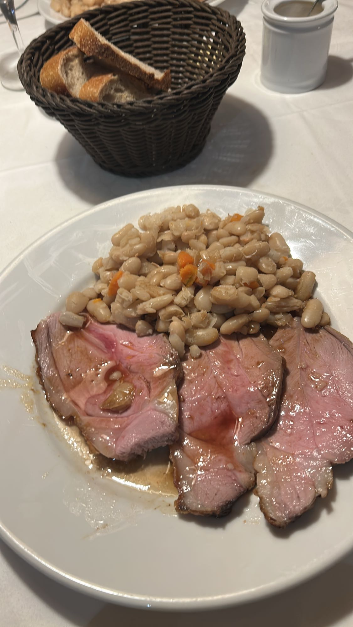 Gigot d'agneau et haricots blancs