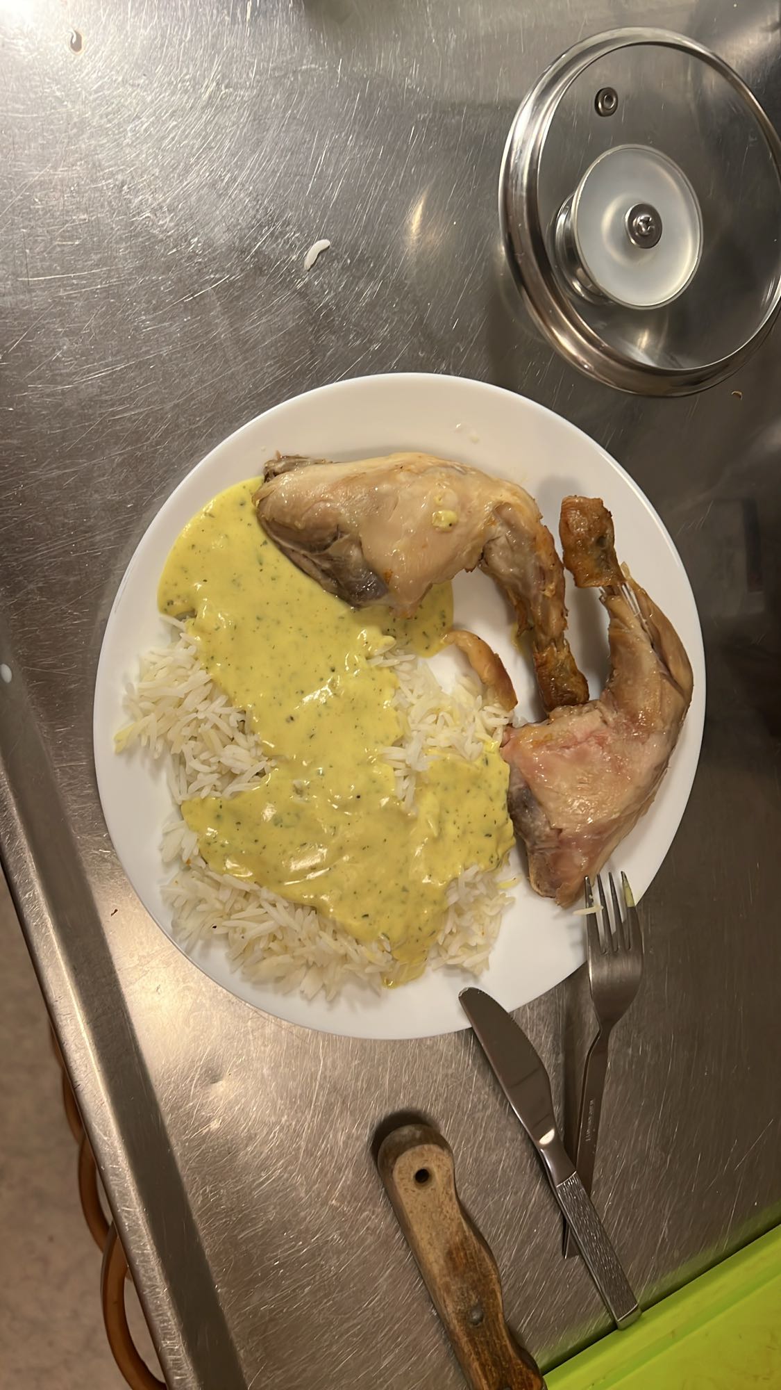 Kyckling med ris och sås