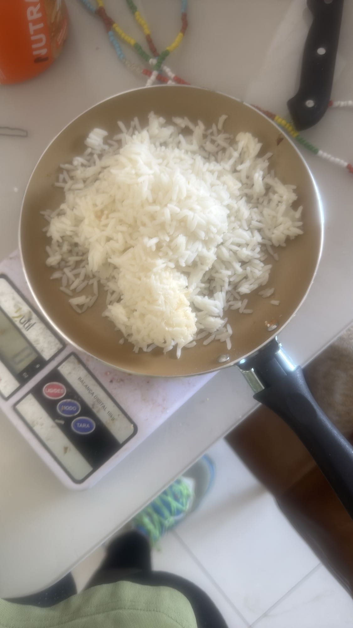 Arroz branco cozido
