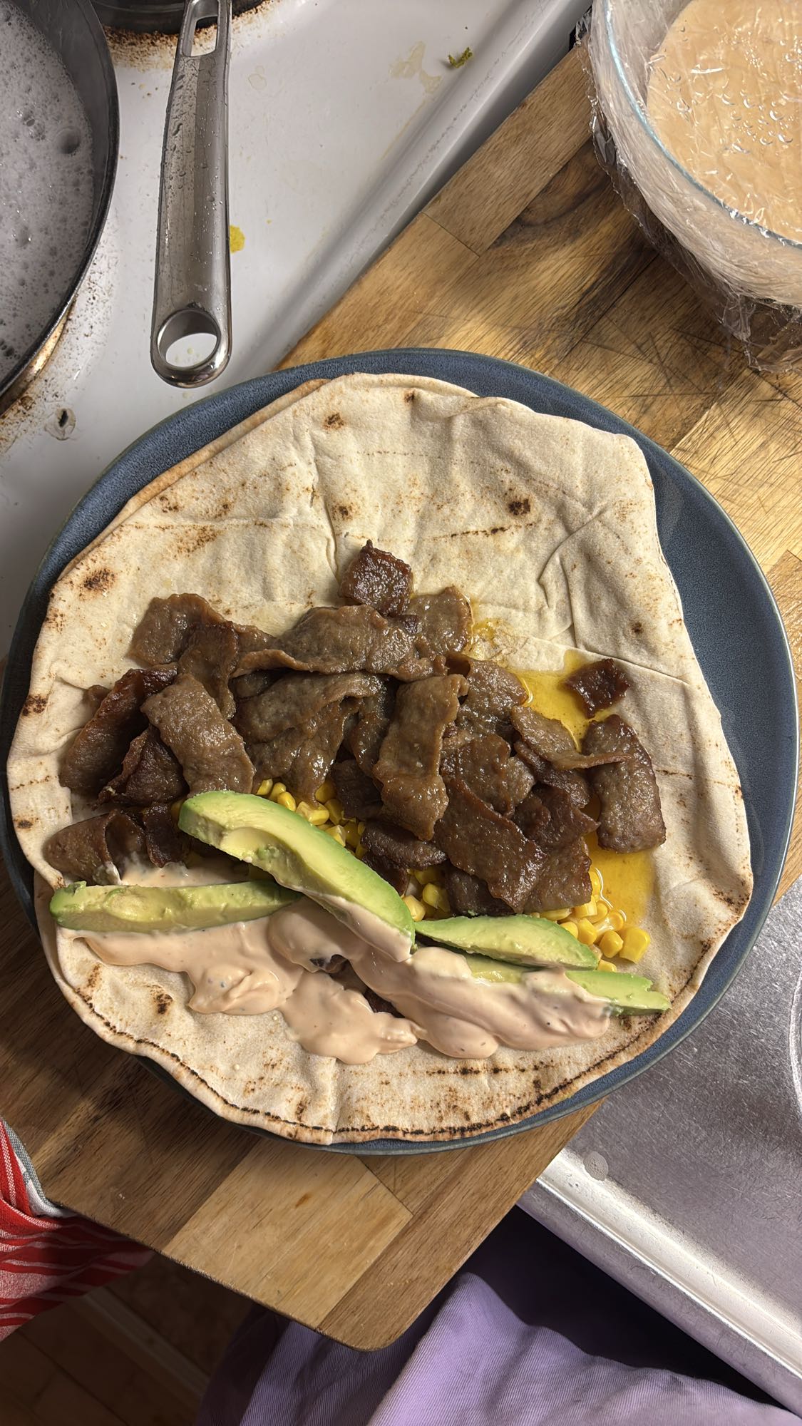 Kebabwrap med avokado