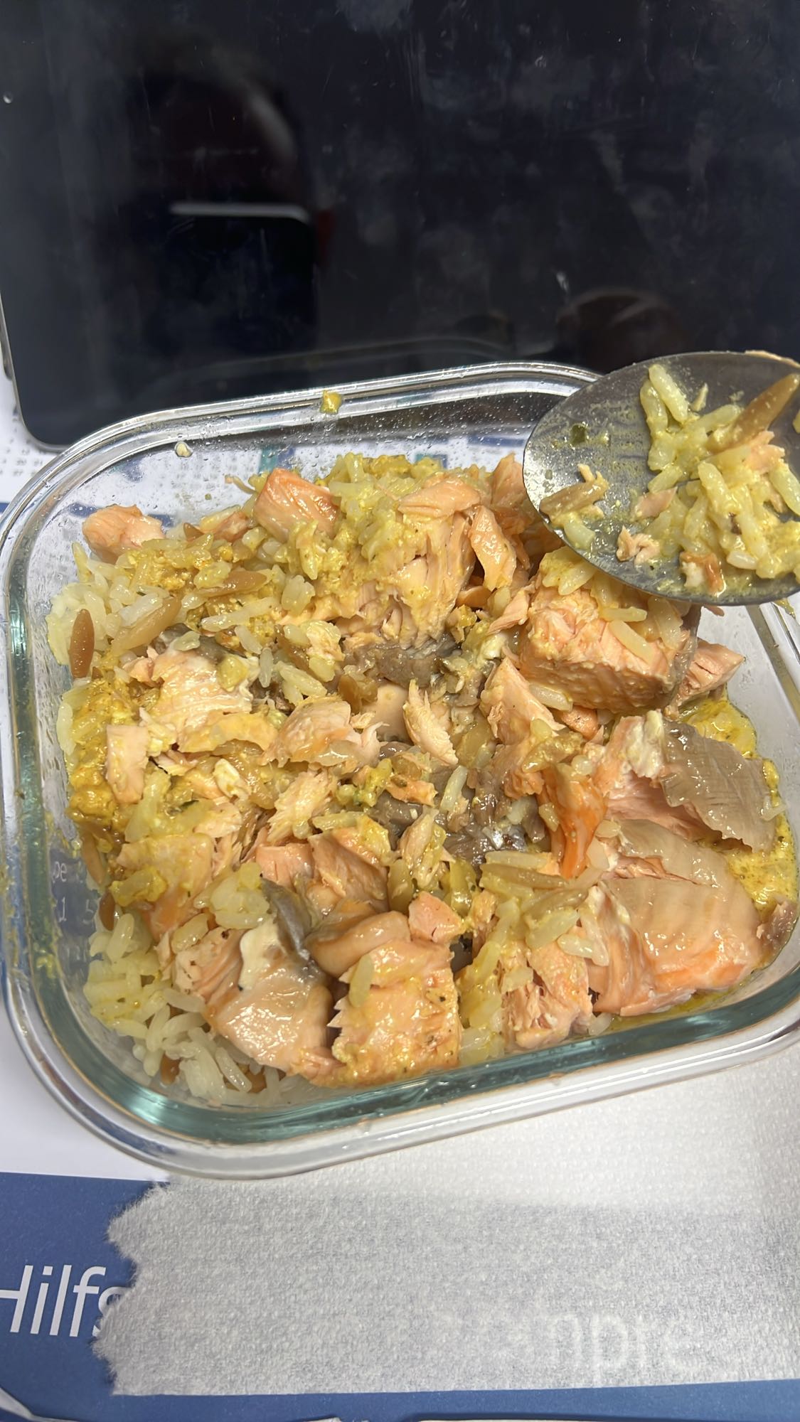 Lachsreis mit Gemüse