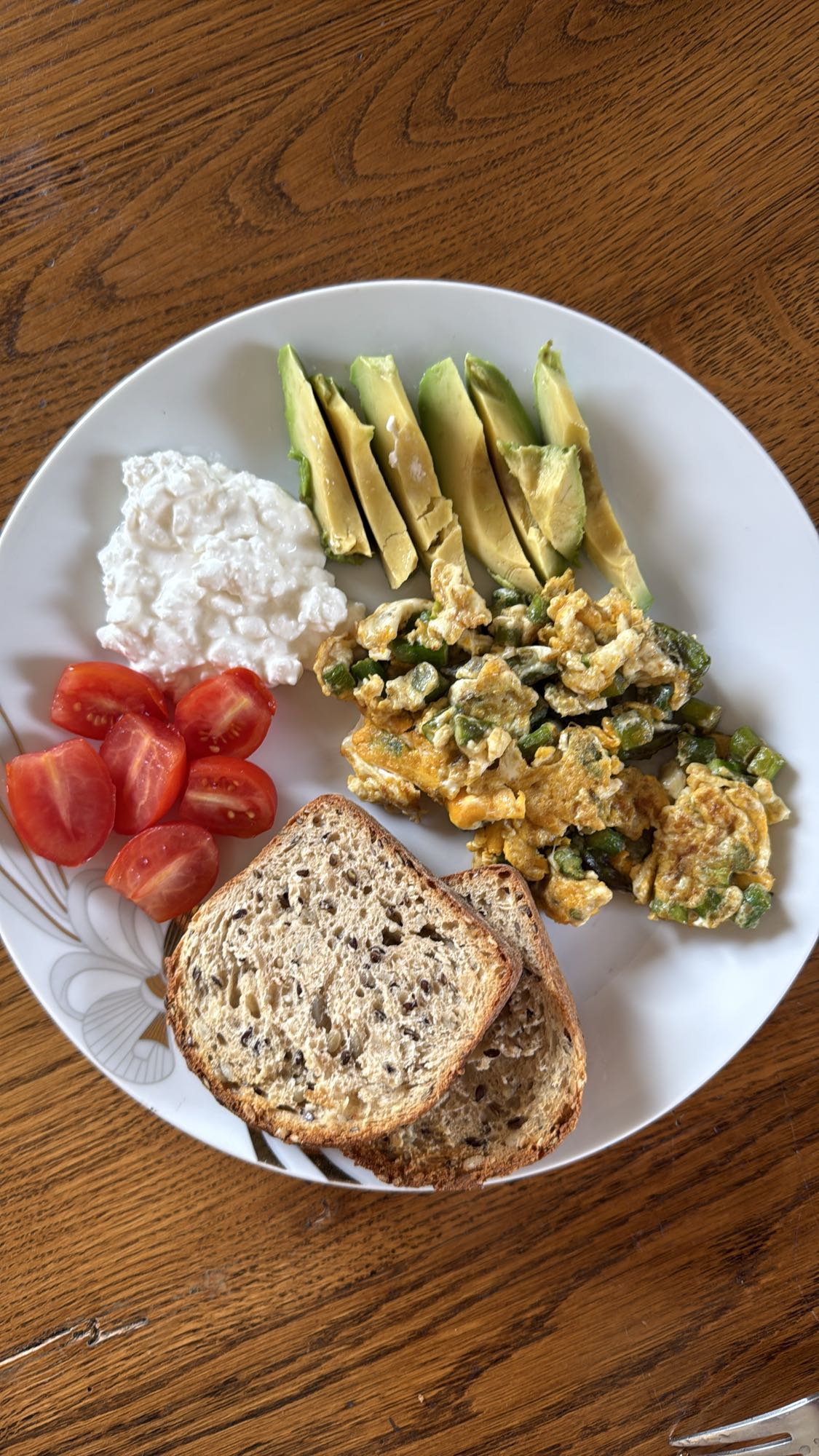 Egg Veggie Toast Plate