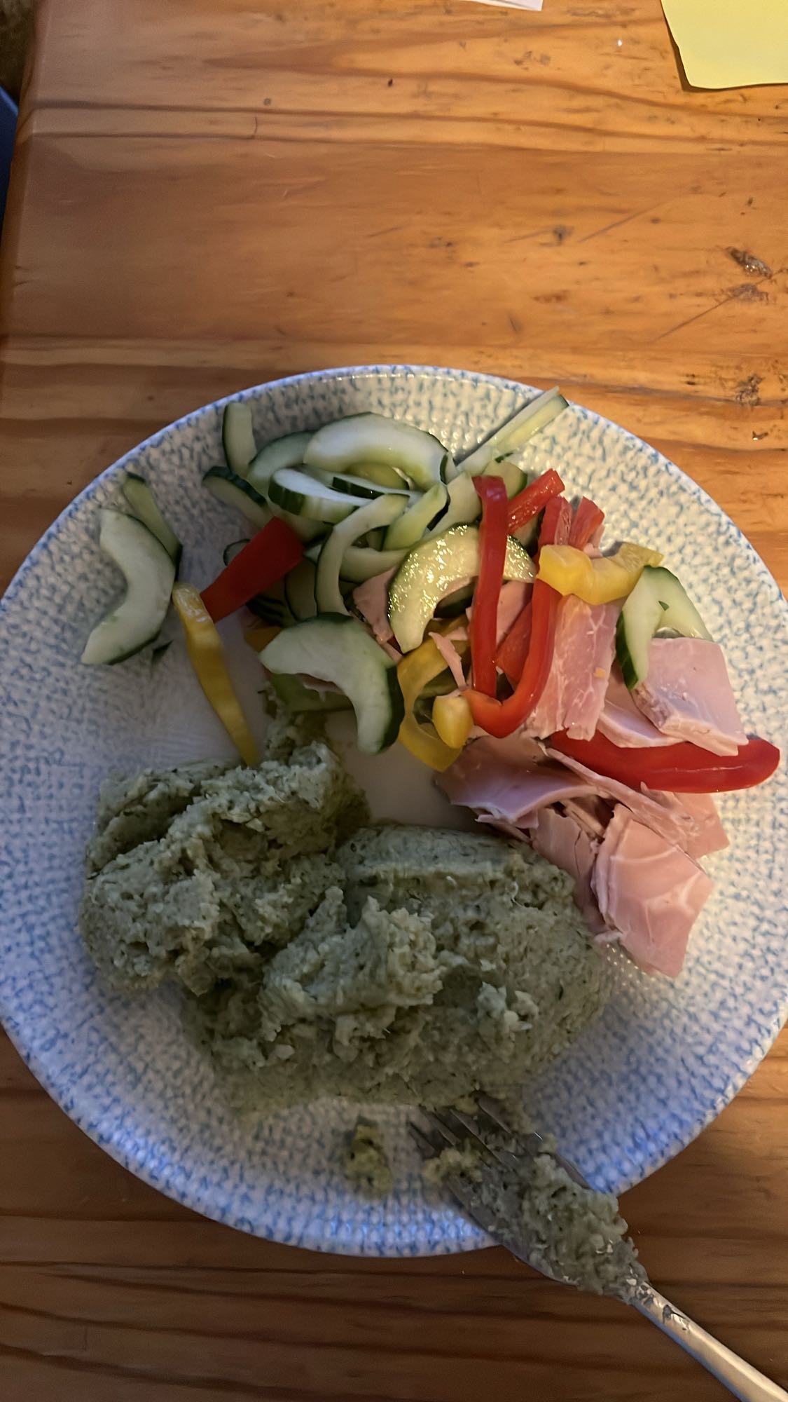 Assiette jambon légumes