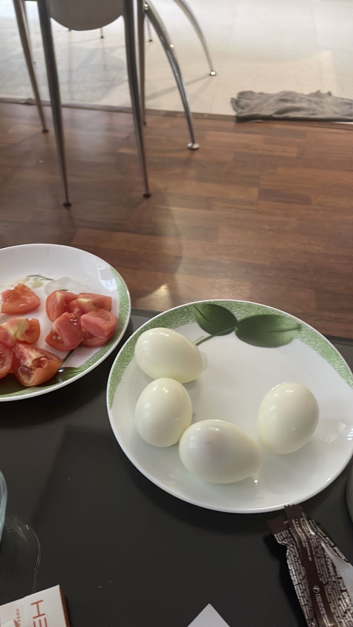 Boiled Eggs and Tomatoes