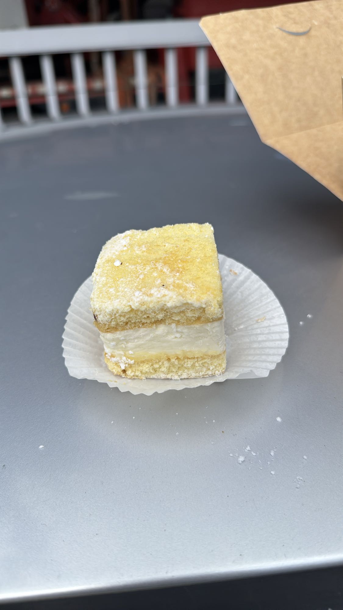 Vanillecreme-Kuchenstück