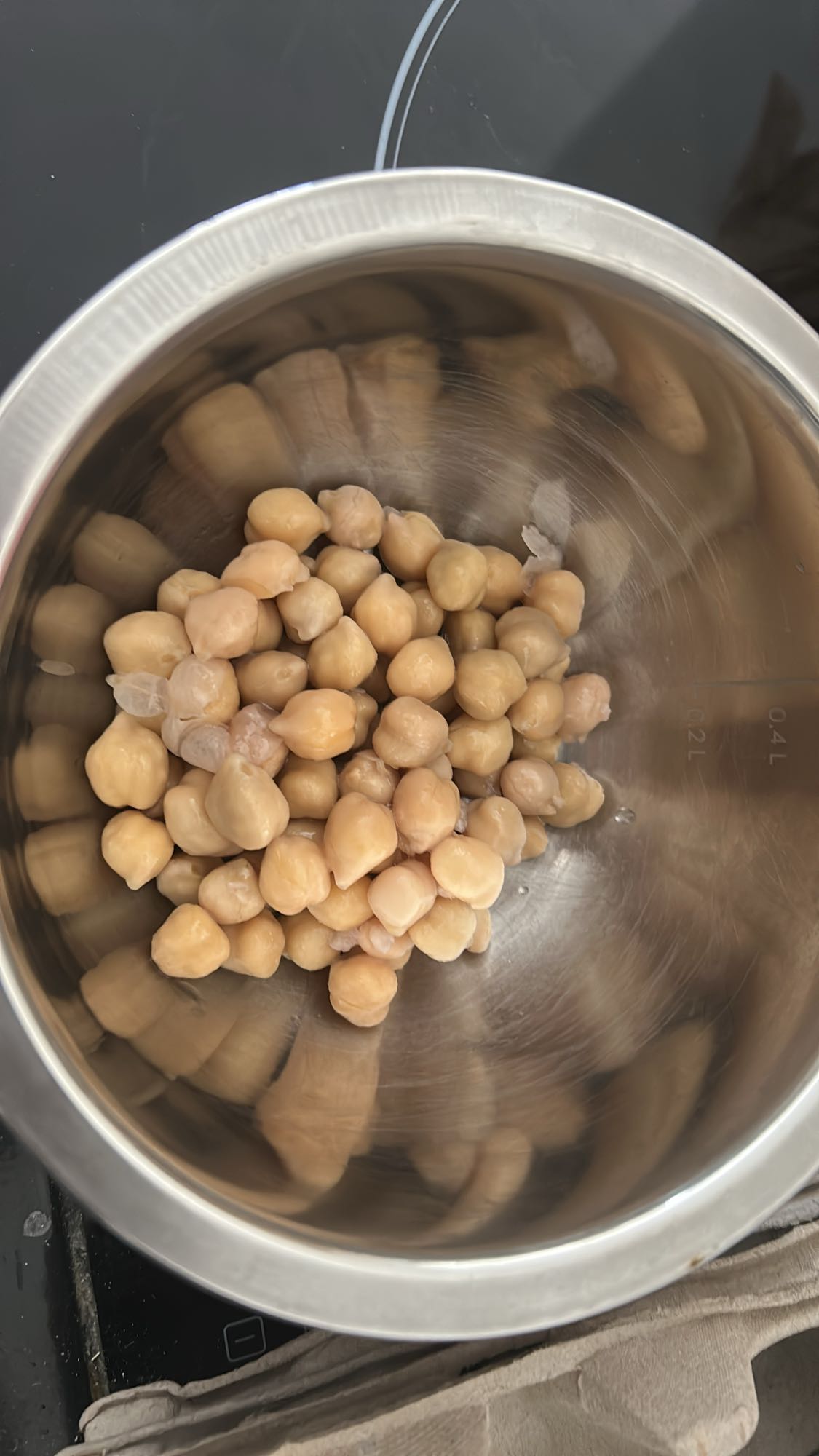 Pois chiches en vinaigrette à l’ail