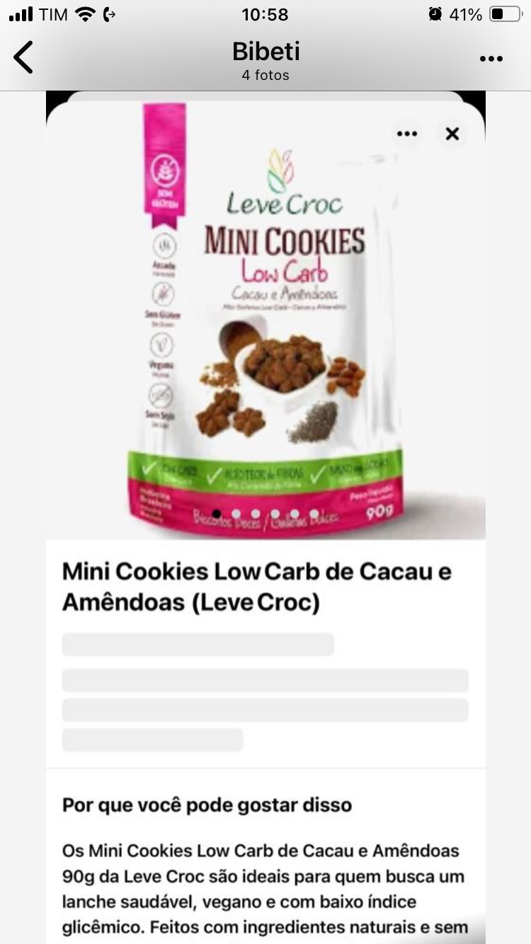 Mini Cookies Cacau Amêndoas
