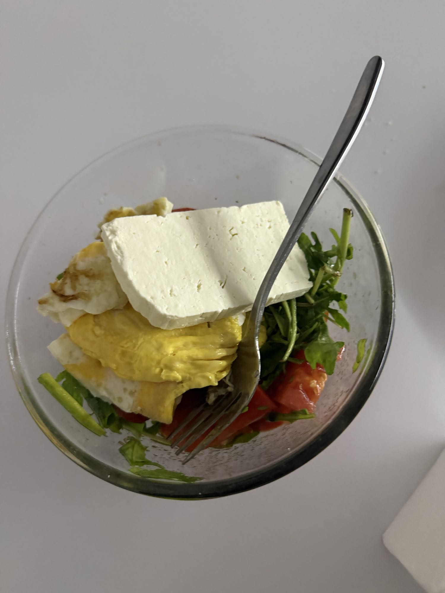 Egg, cheese & veggie salad