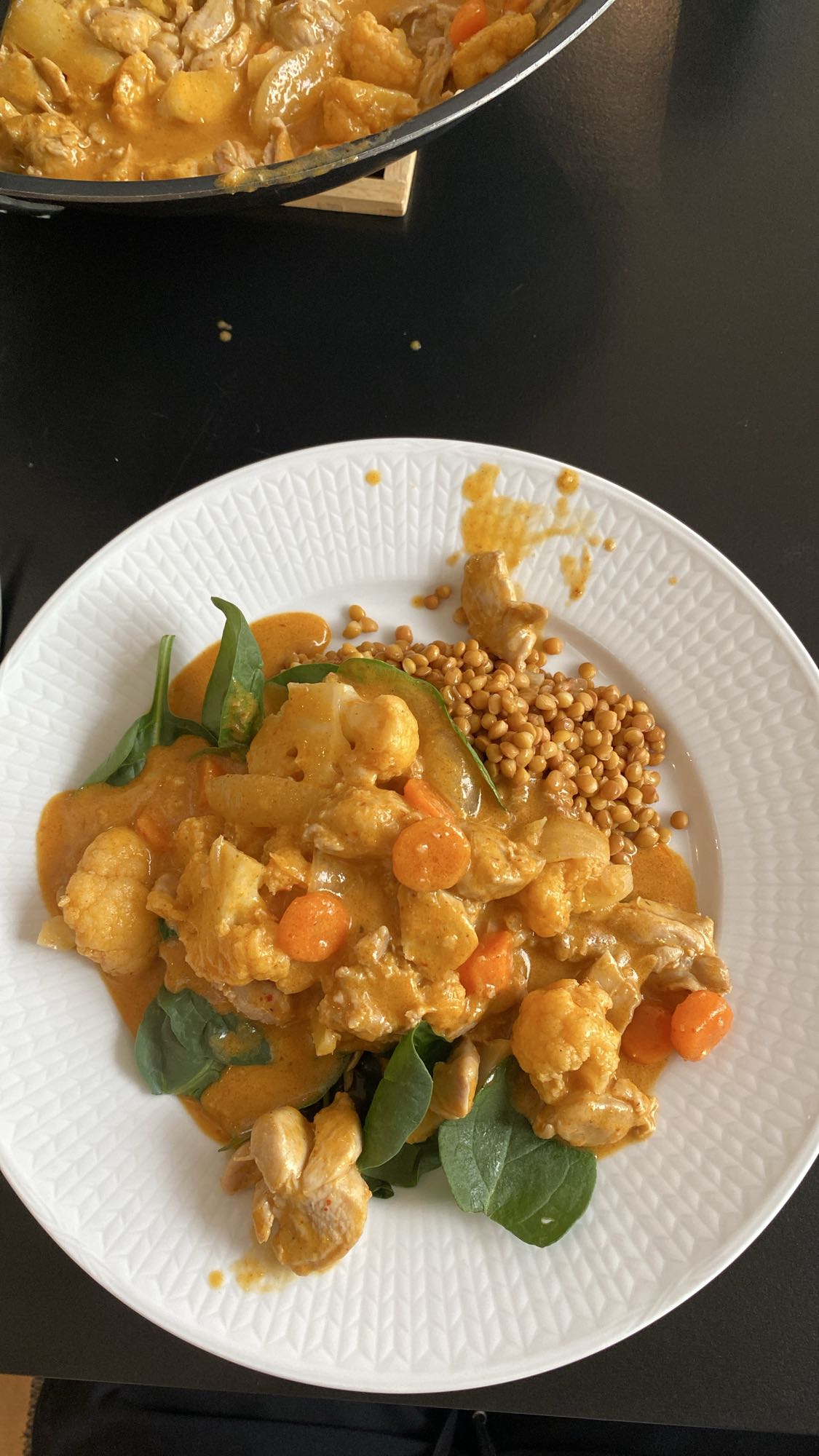 Kycklinggryta med linser