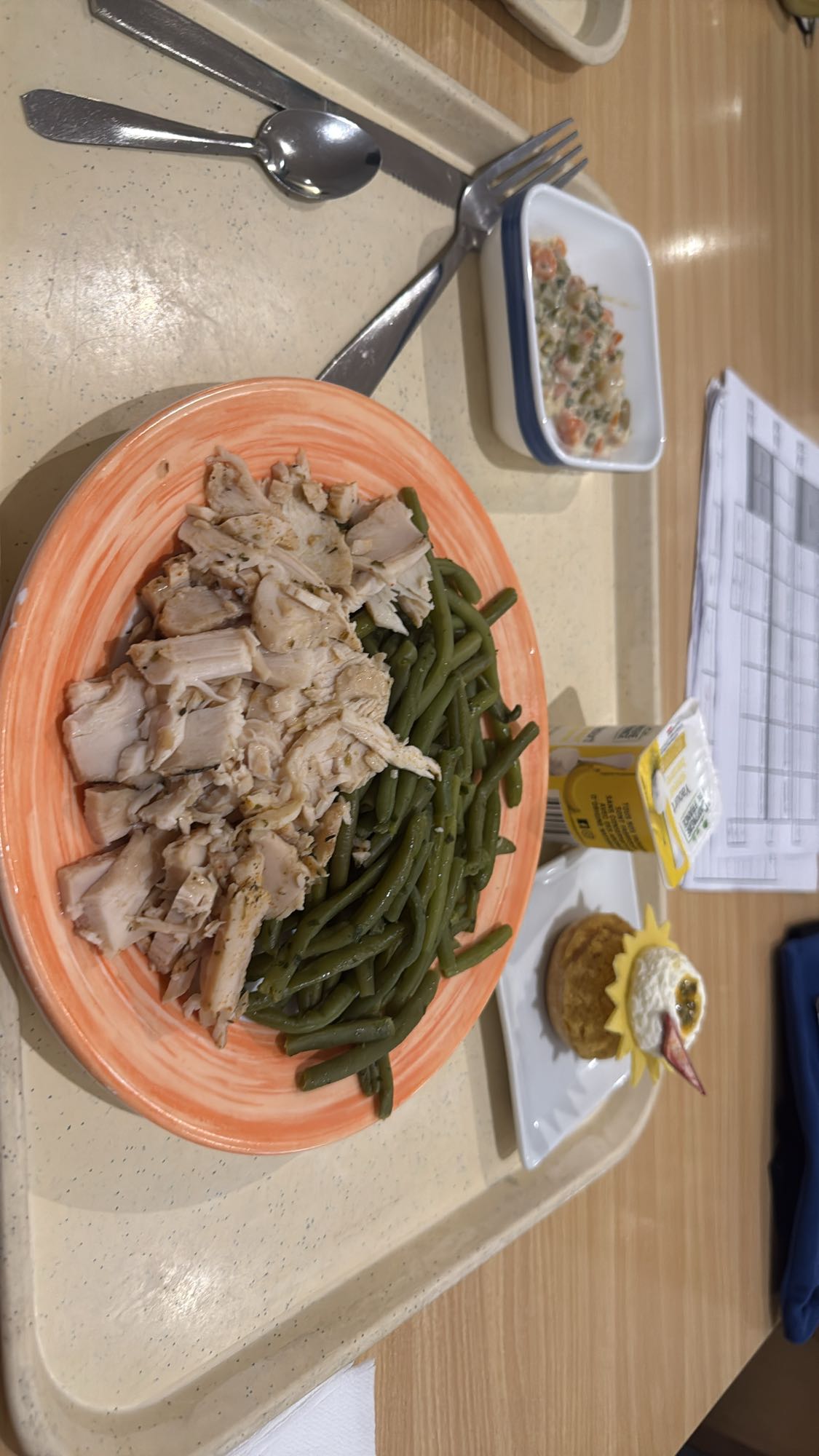 Poulet et haricots verts