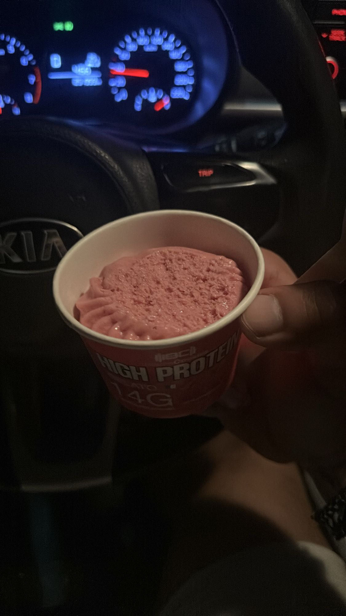 High Protein Strawberry Ice